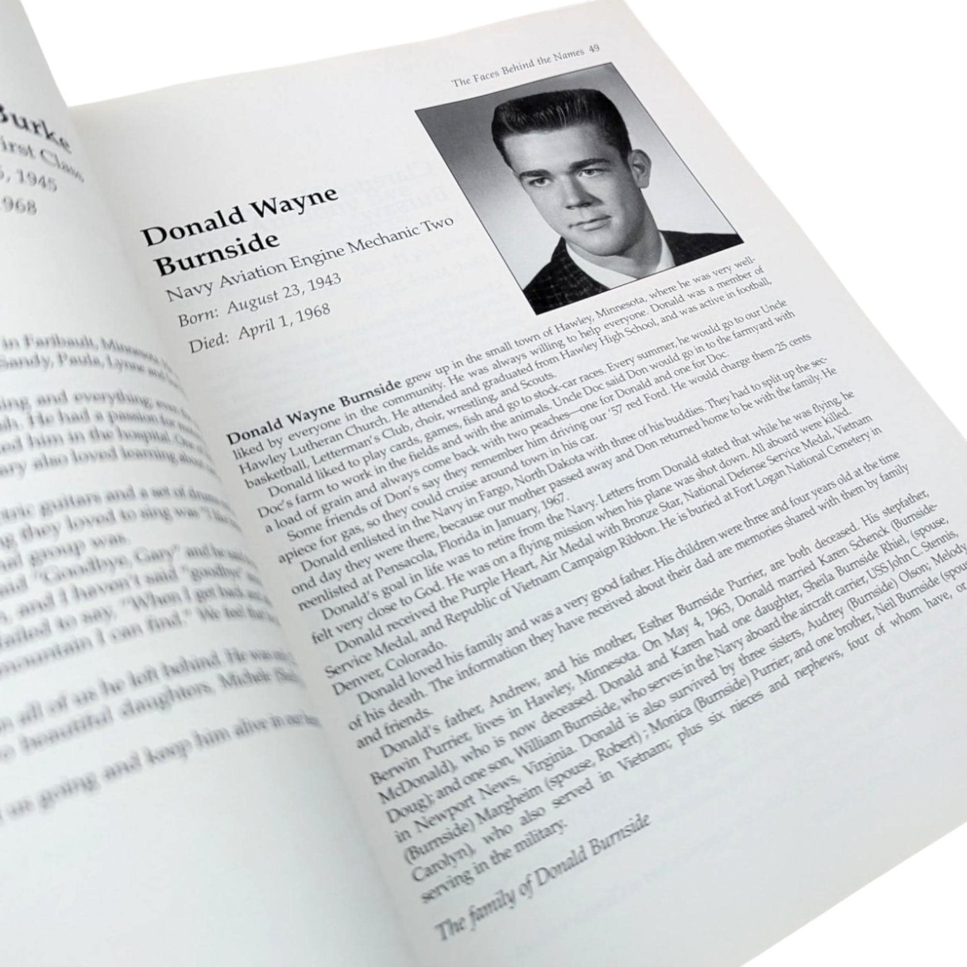 1996 The Faces Behind the Names: The Vietnam War Signed Hardcover