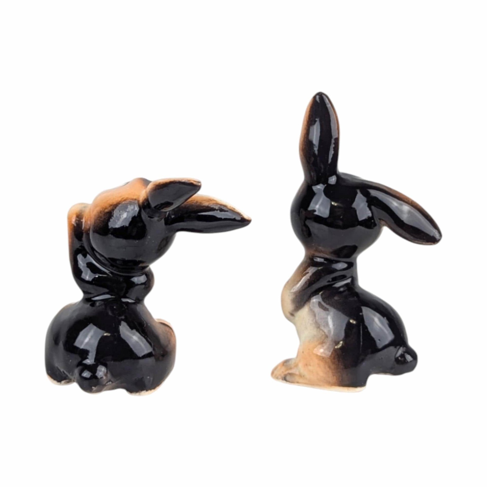 Vintage Ceramic Big Eye Bunny Figurines