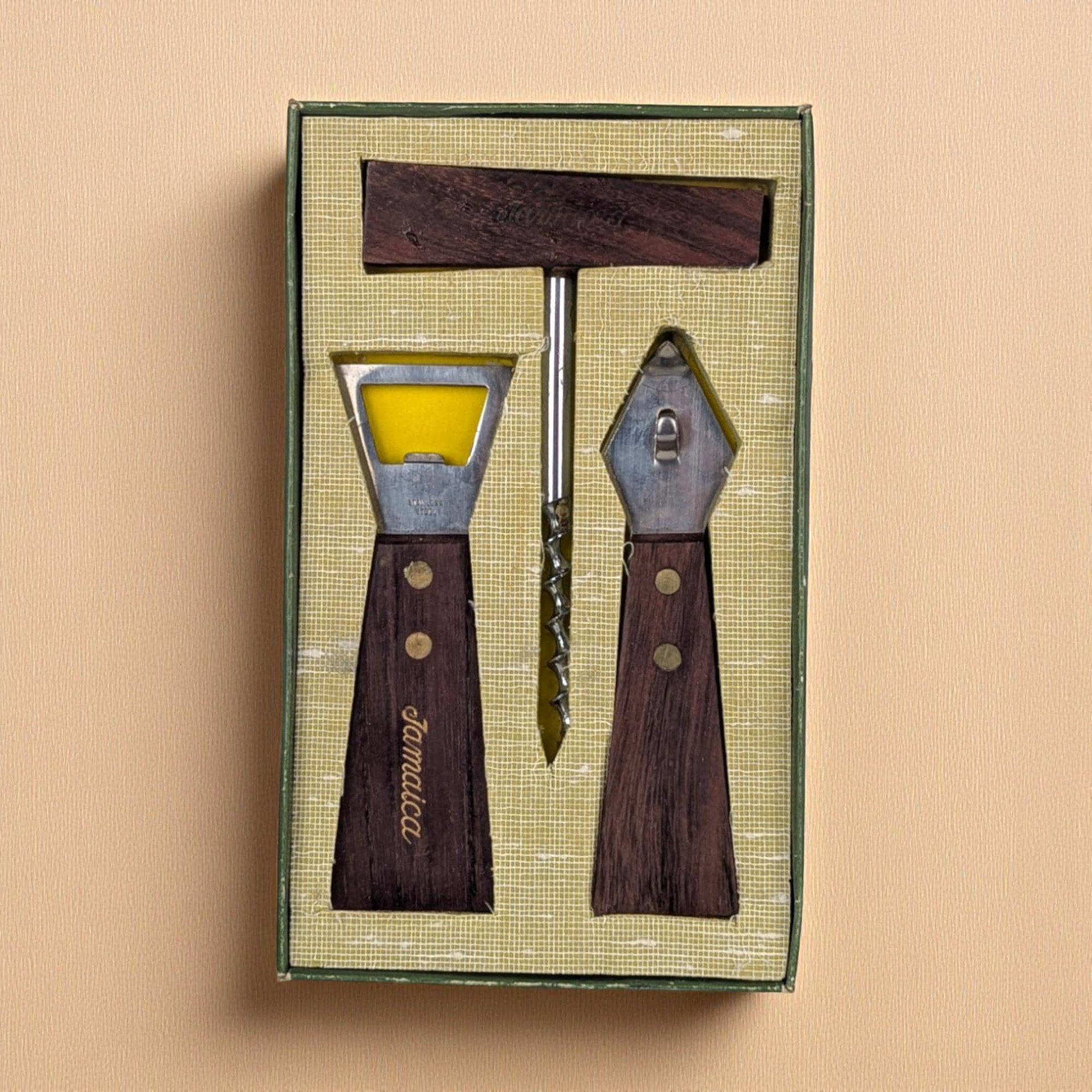 1960s Jamaican Rosewood Bar Tool Set