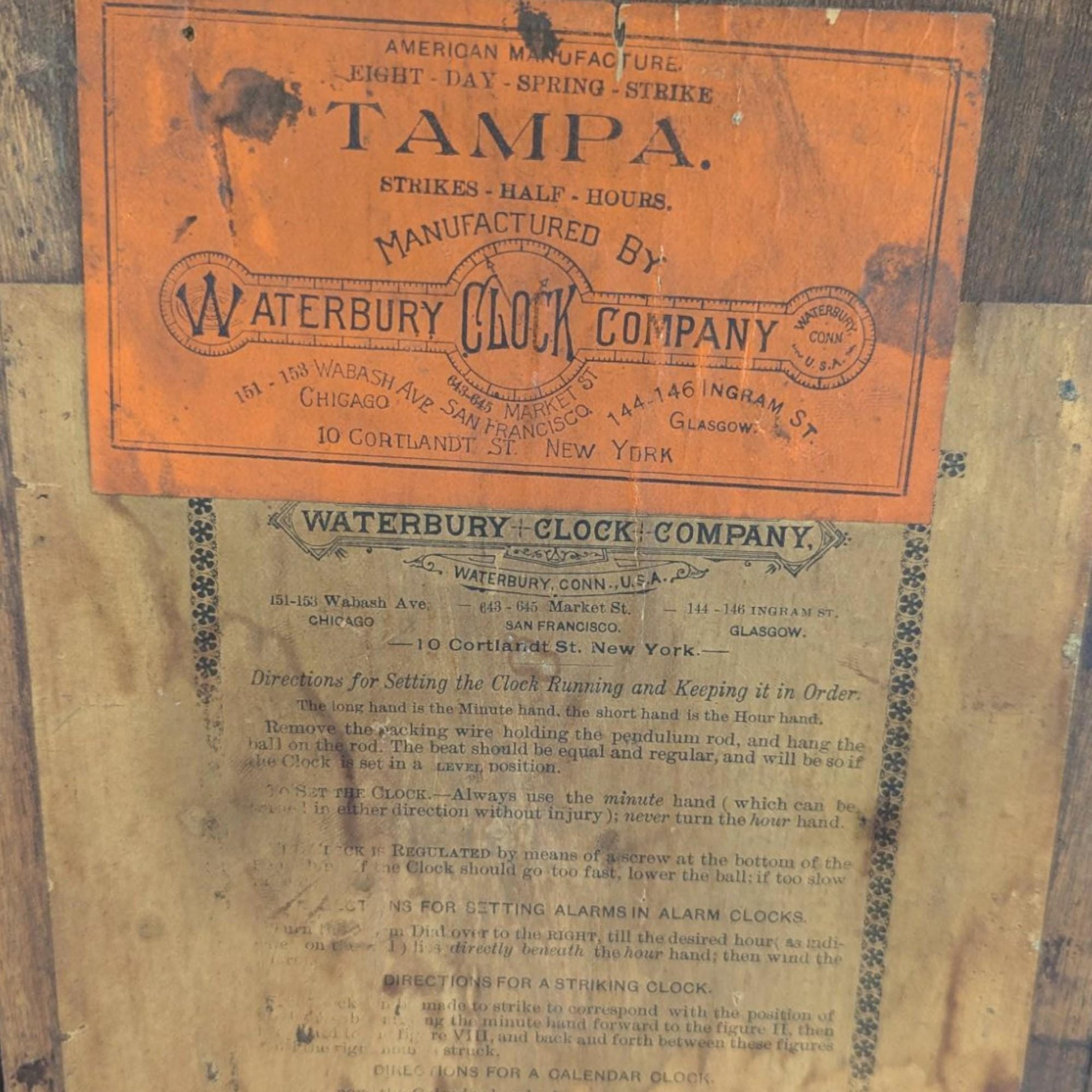 Antique Waterbury Tampa Gingerbread Clock: For Parts/Repair