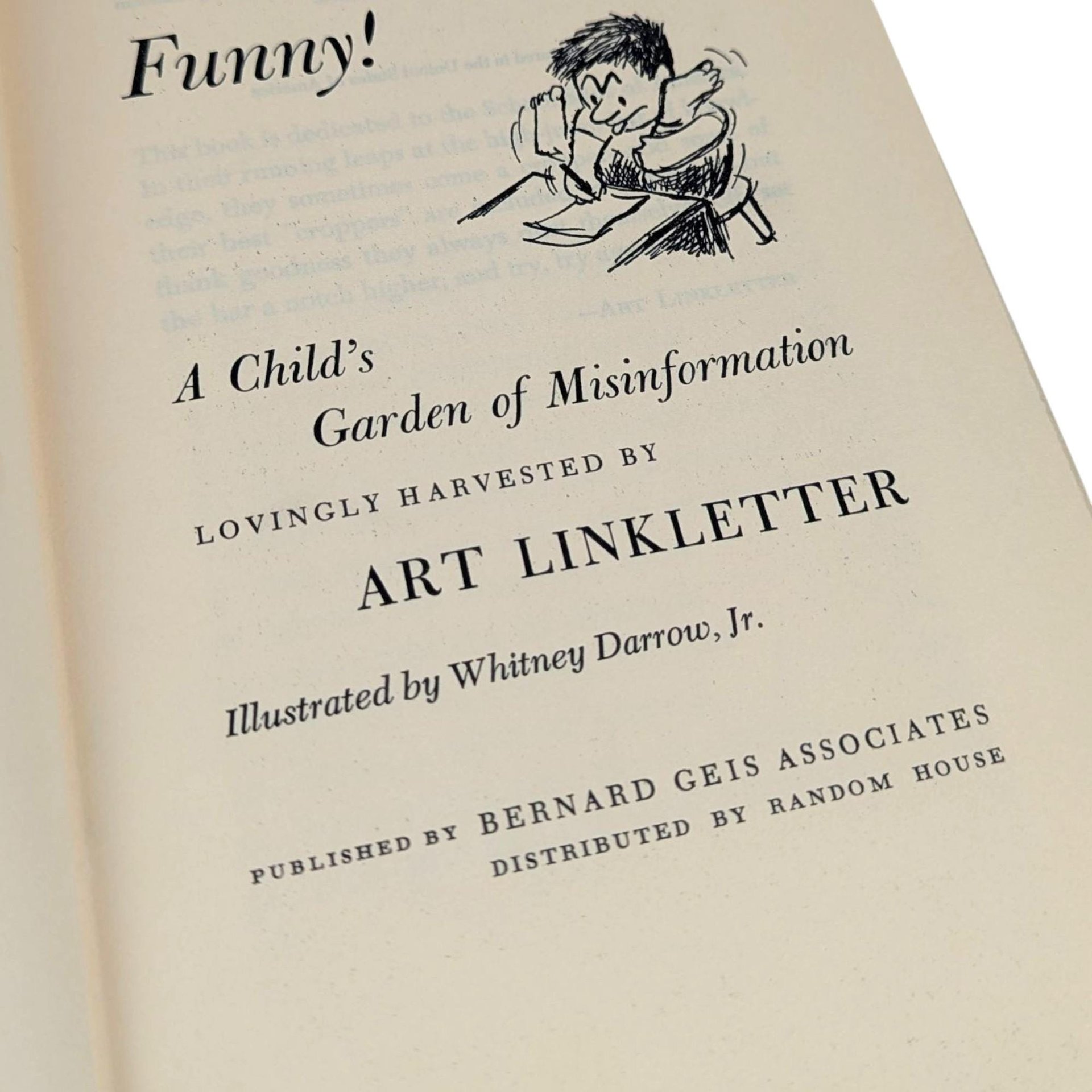1962 Kids Sure Rite Funny! Art Linkletter Hardcover