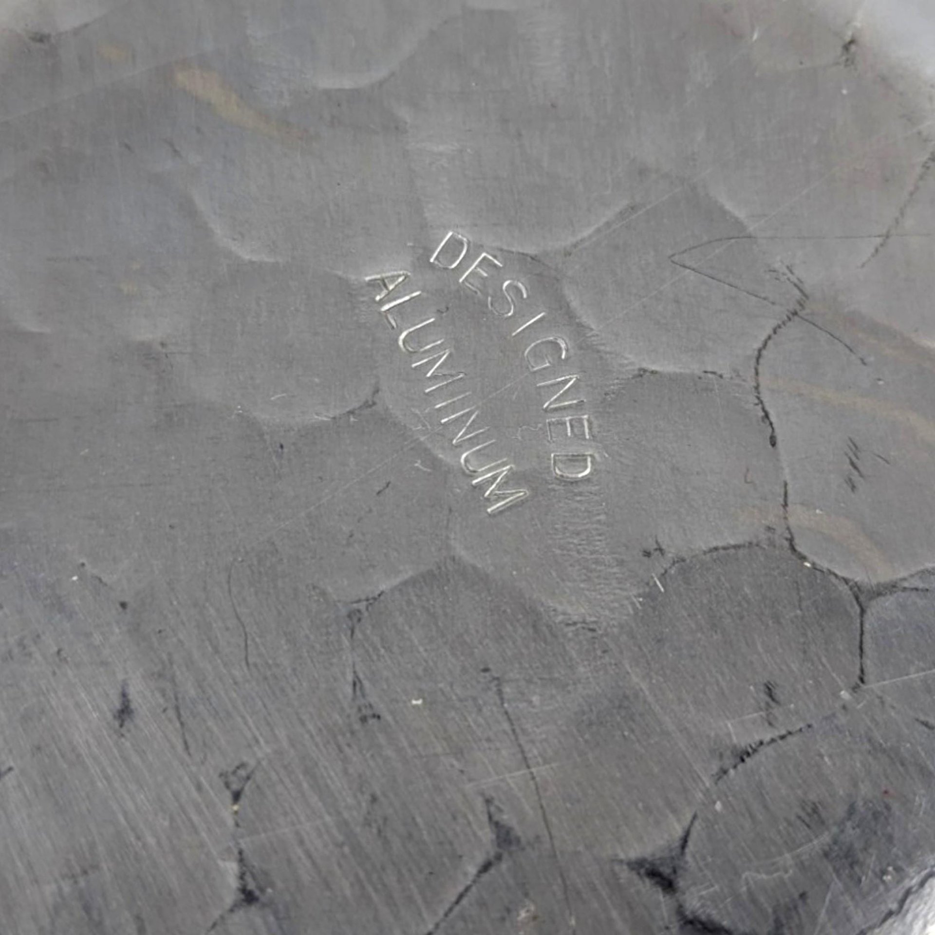 Vintage Hammered Aluminum Floral Basket and Plate