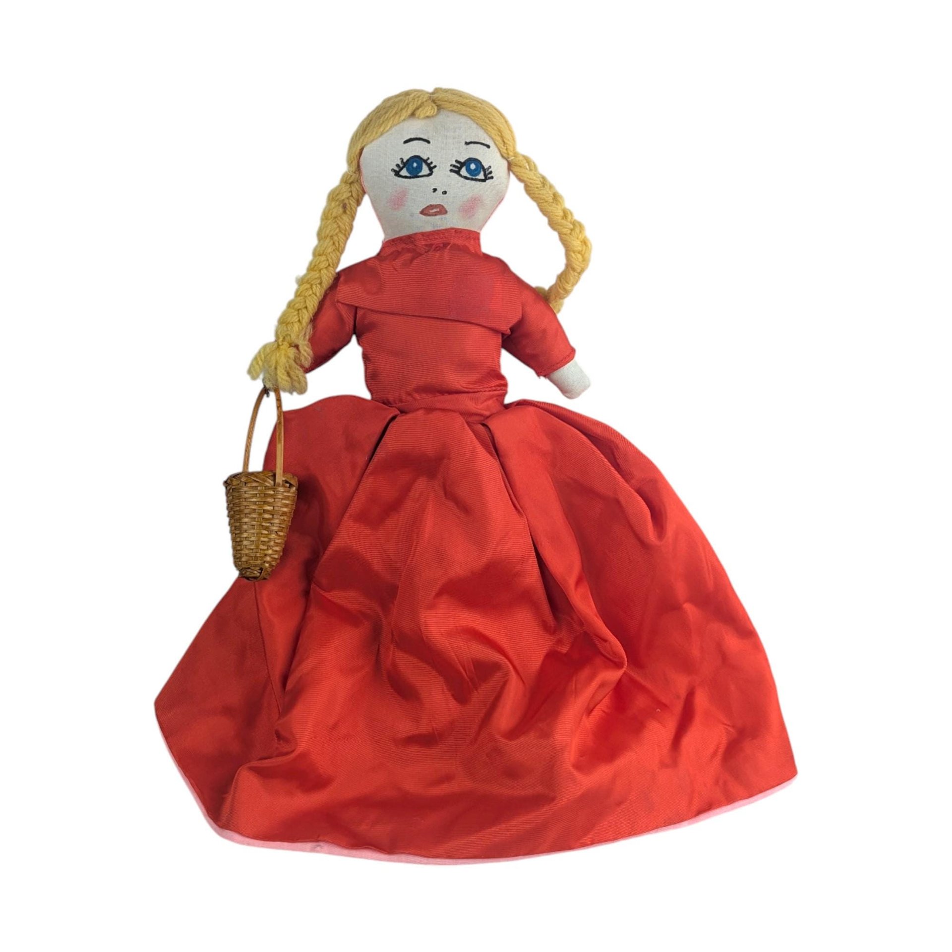 Vintage 12.5" Reversible Topsy Turvy Doll, Little Red Riding Hood