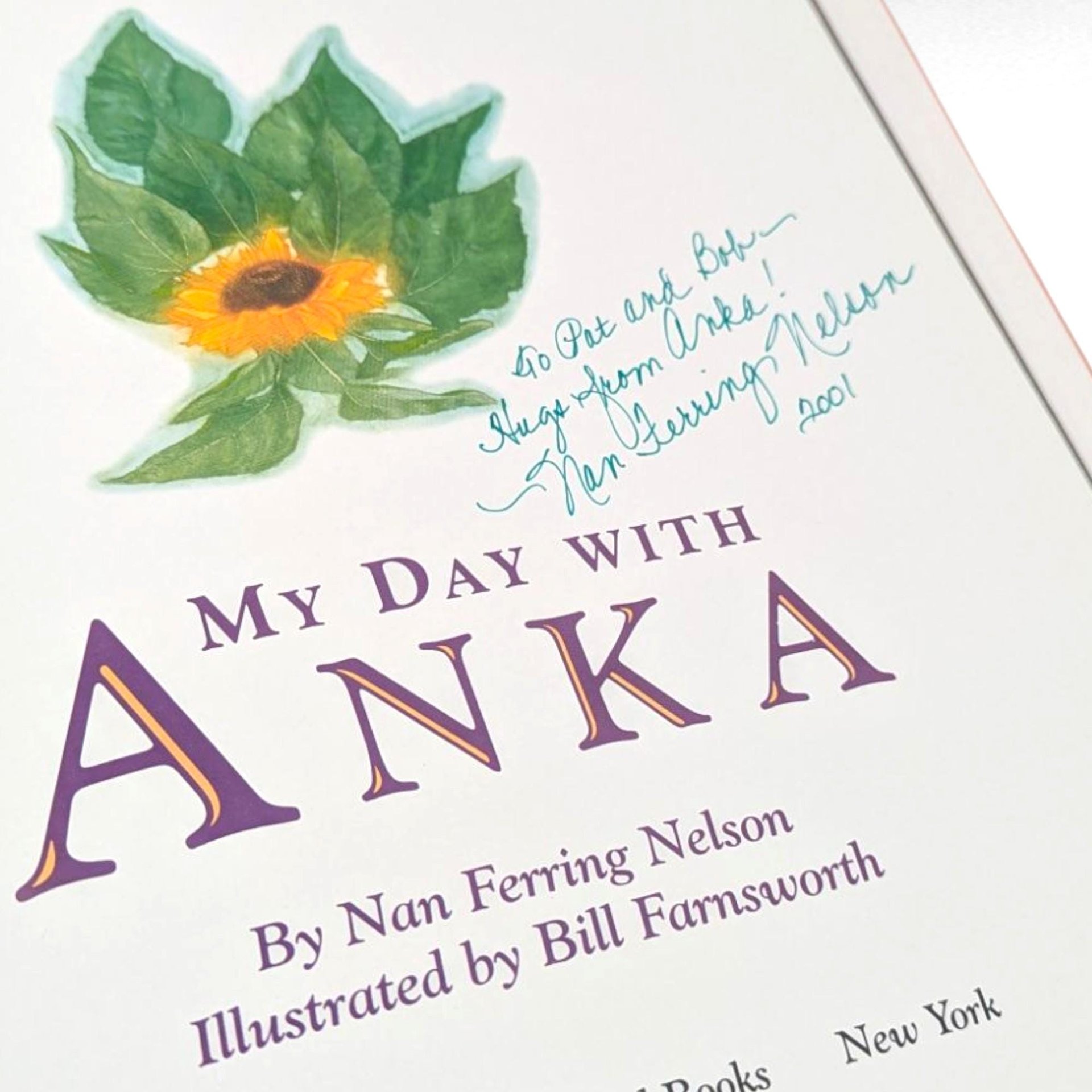 1996 Signed My Day with Anka Hardcover Book