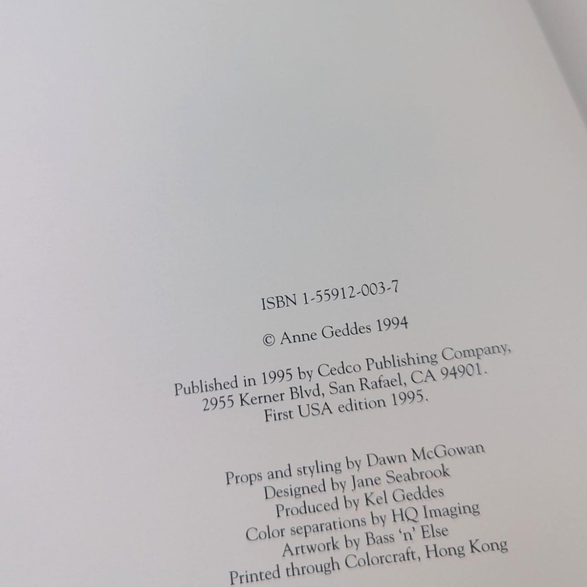 1994 Anne Geddes Twelve Days of Christmas Book