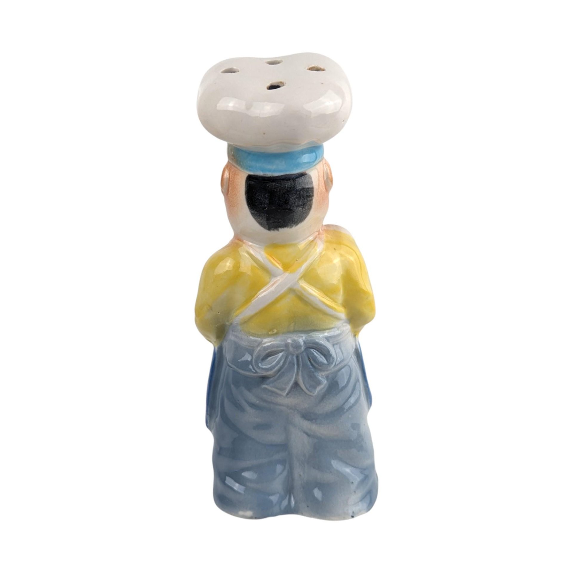 Vintage 7" Luigi Chef Ceramic Grated Cheese Shaker