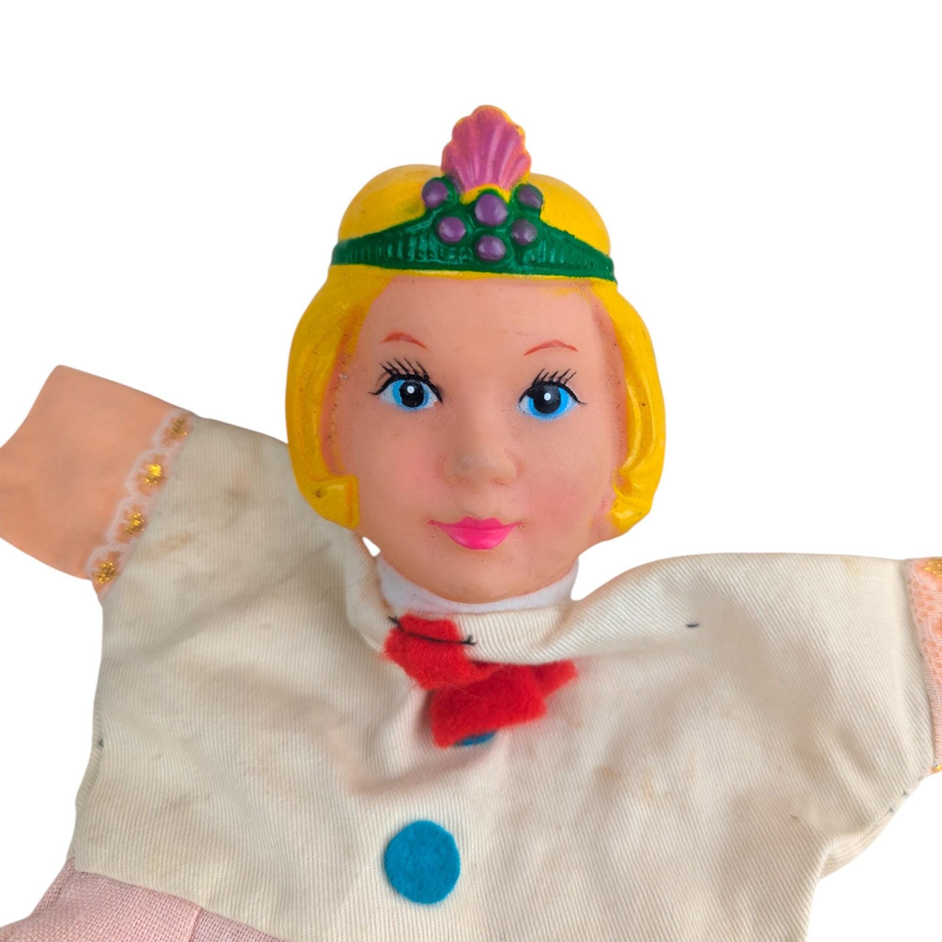 Vintage 12" Female Character Rubber Head Hand Puppet