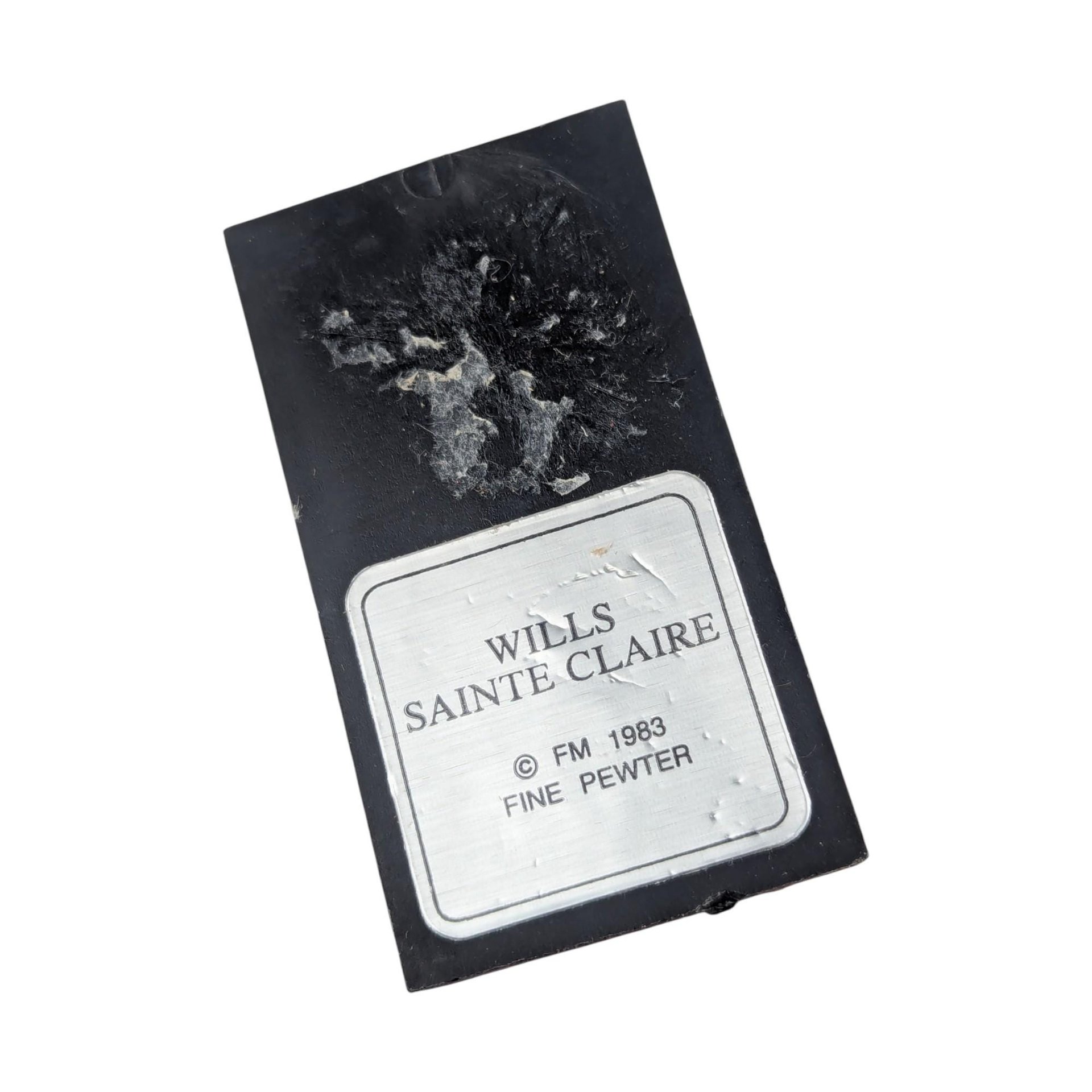 Vintage 1983 Franklin Mint Wills Sainte Claire Pewter Hood Ornament Replica