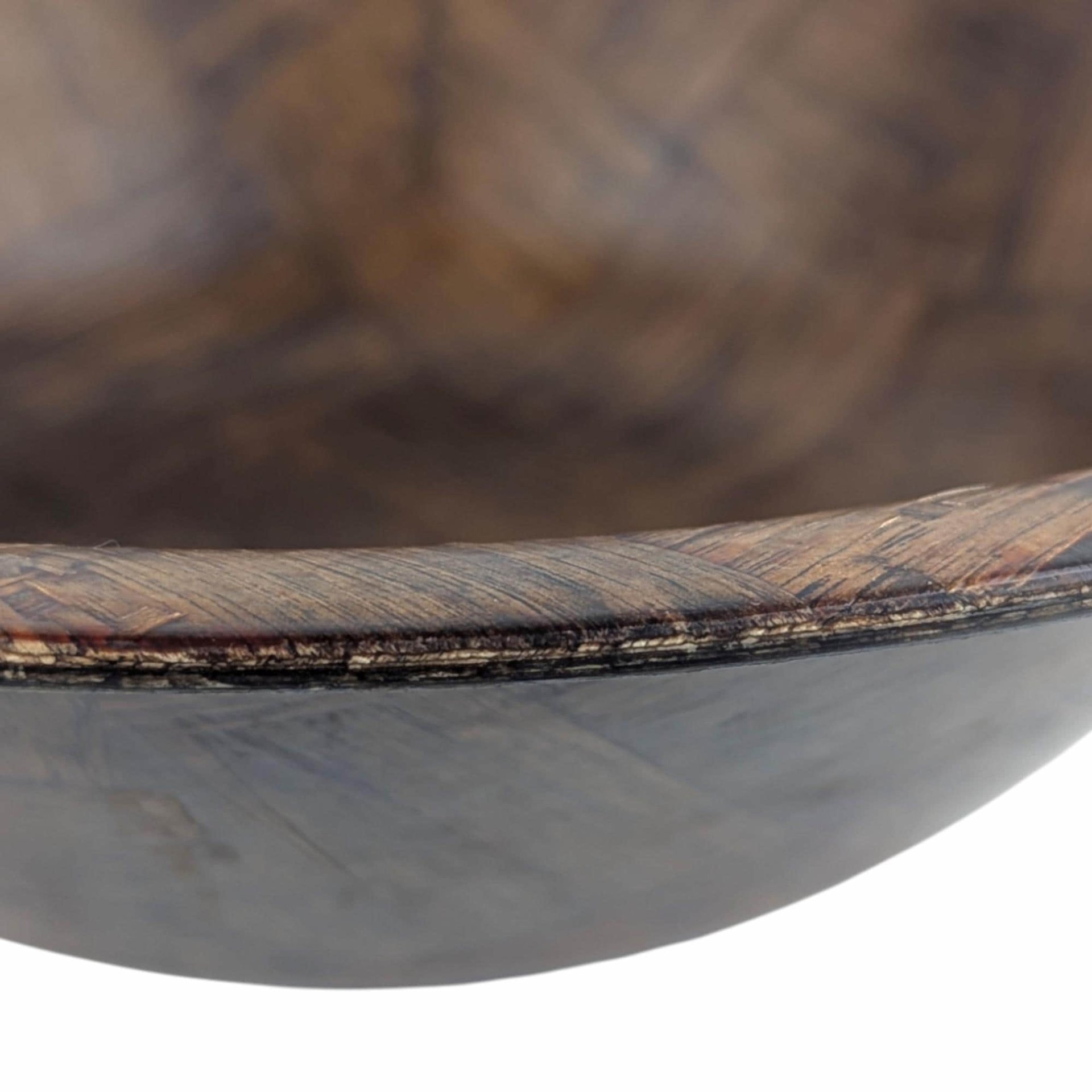 Vintage 4 Piece Woven Wood Salad Bowl Set