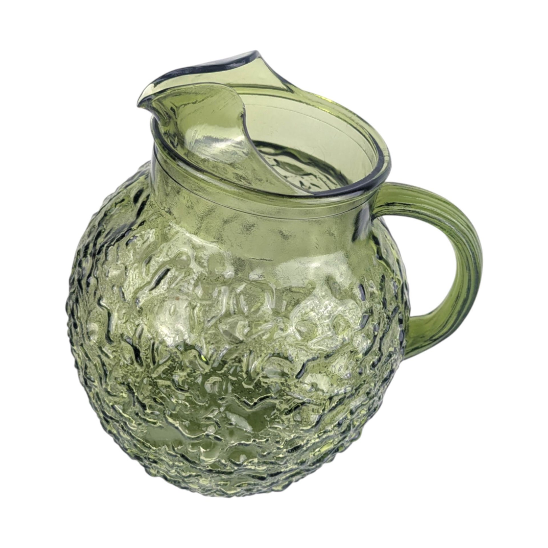 Vintage Anchor Hocking Soreno Green Glass Pitcher