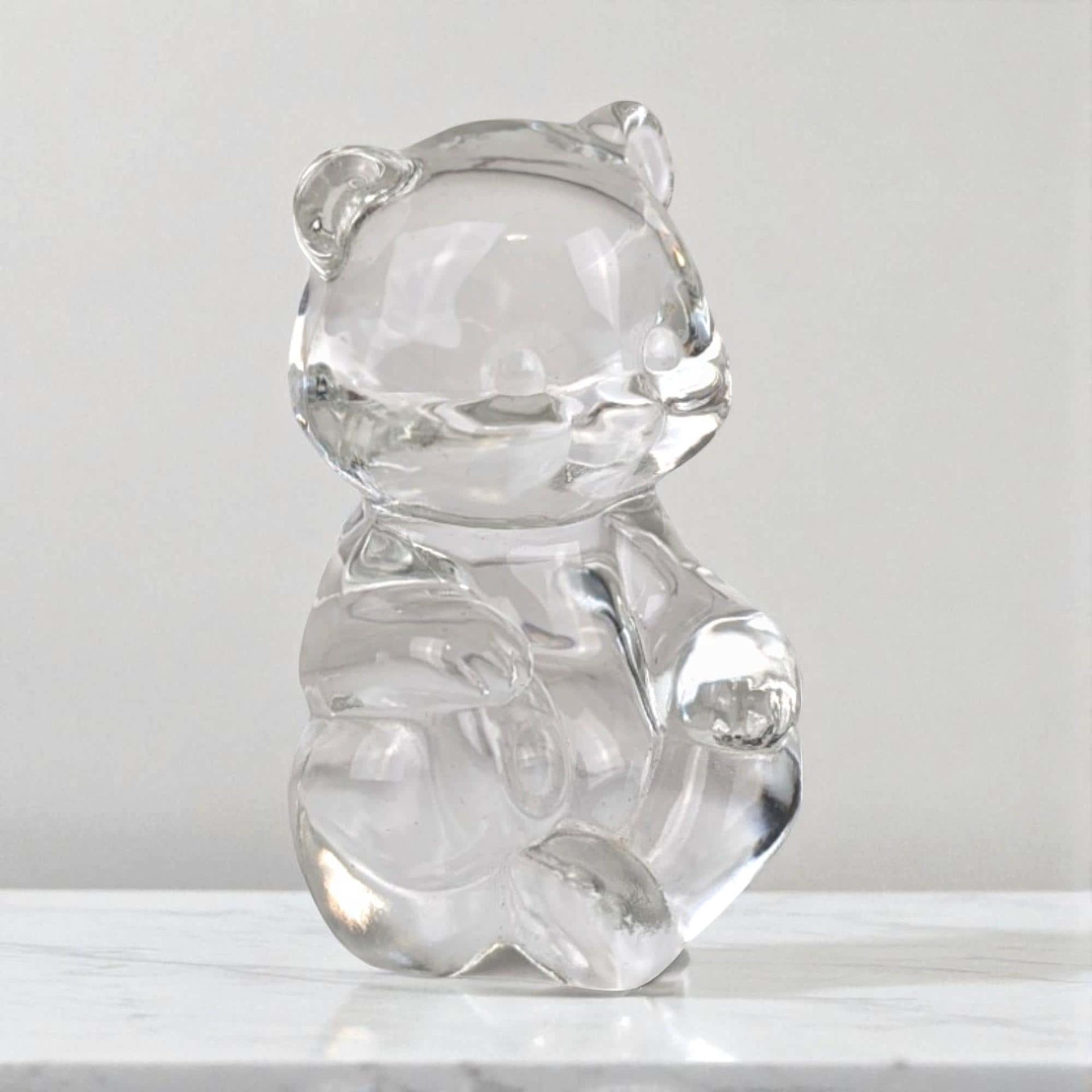 Vintage Fenton Clear Glass Bear Figurine