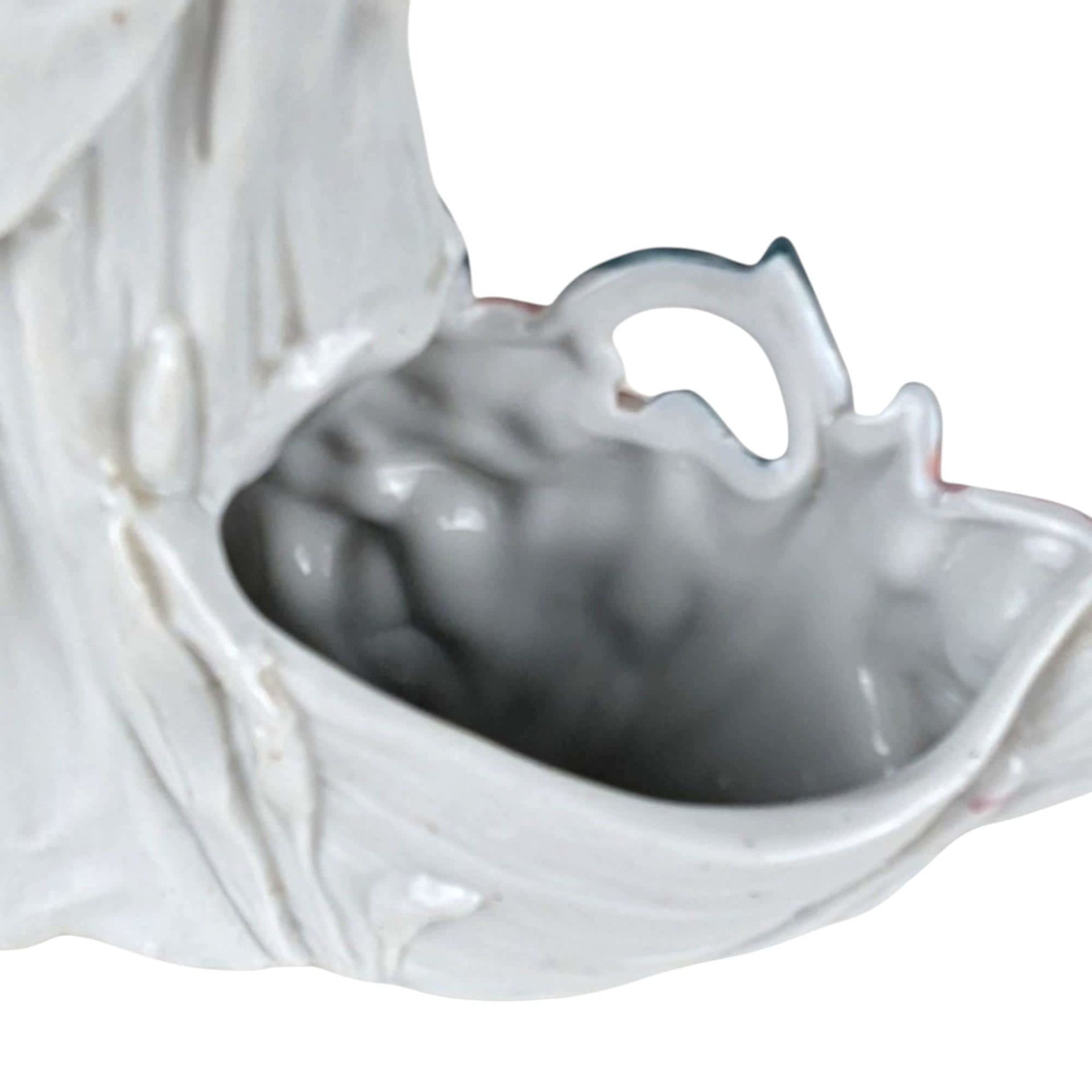 Vintage Ceramic Boy with Flowers Planter Vase