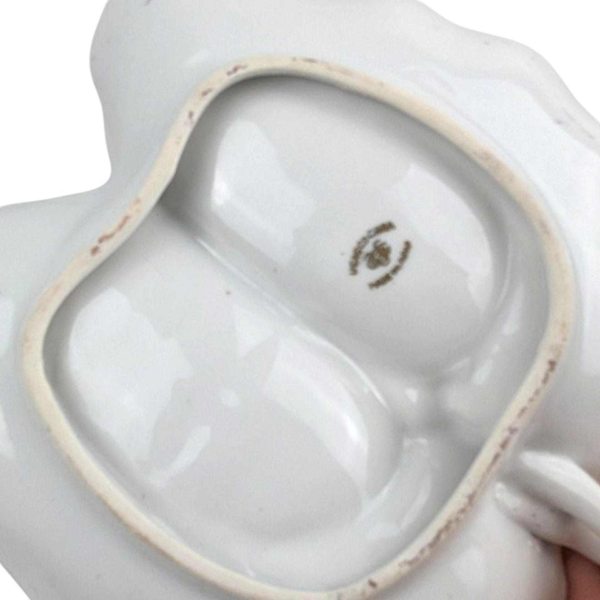 Vintage Ucagco Leaf-Shaped Floral Dresser Tray