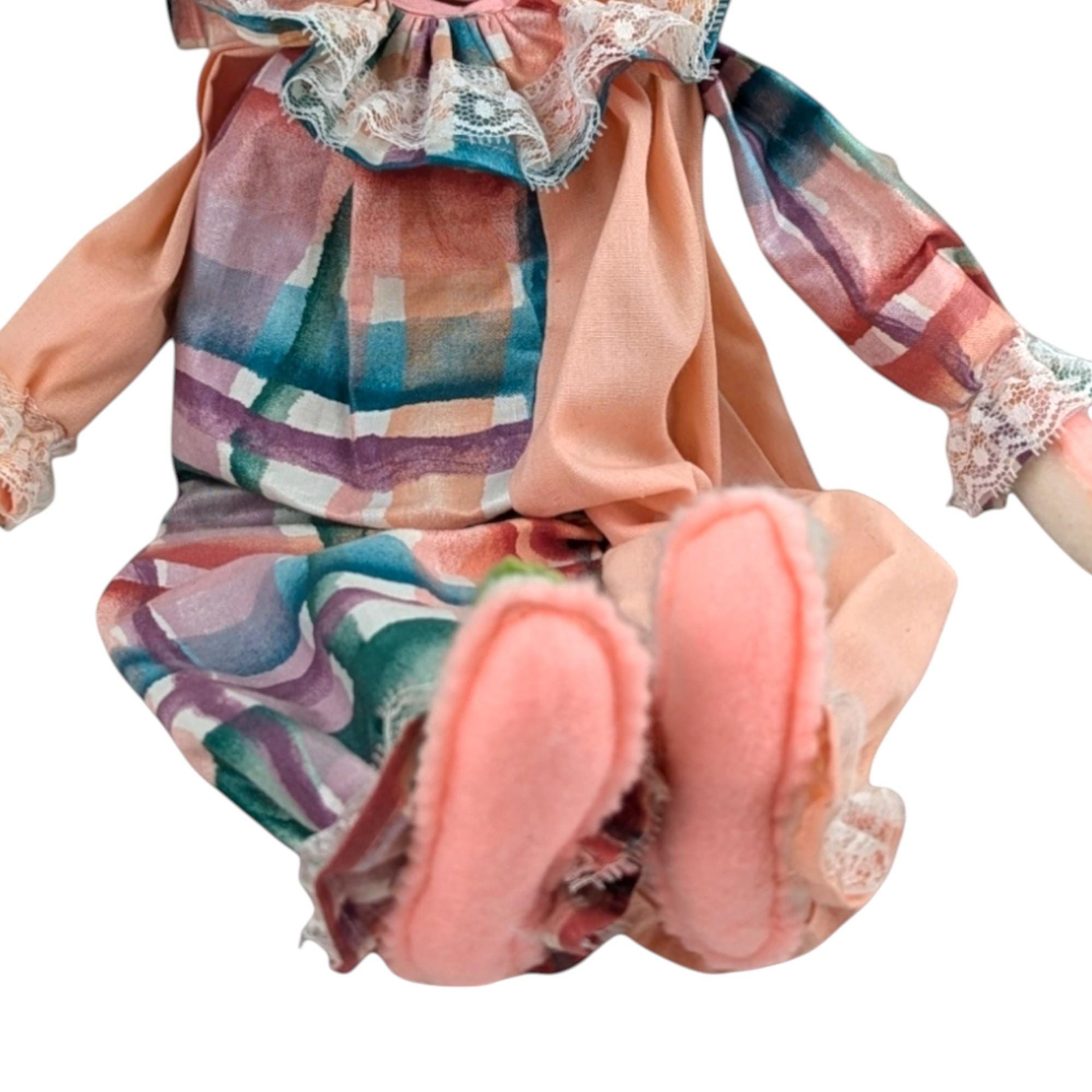 Vintage Plaid Shelf Sitter Clown