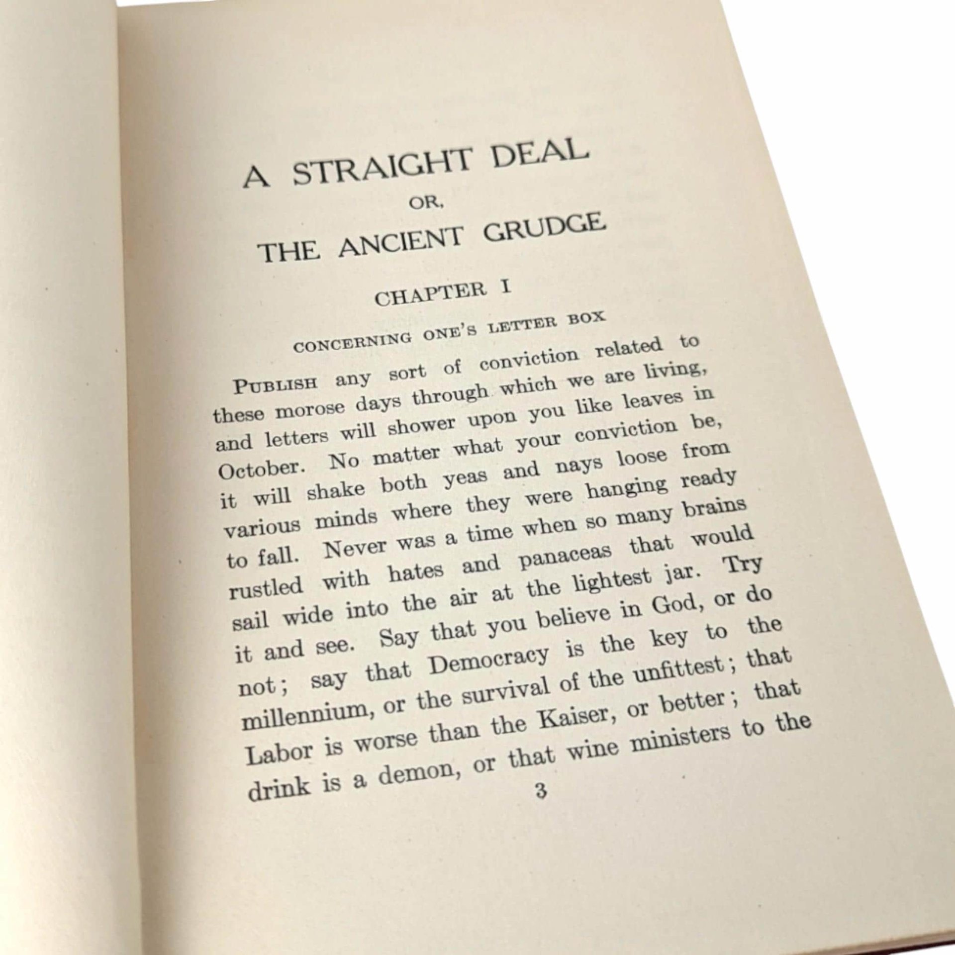 1920 A Straight Deal, Owen Wister