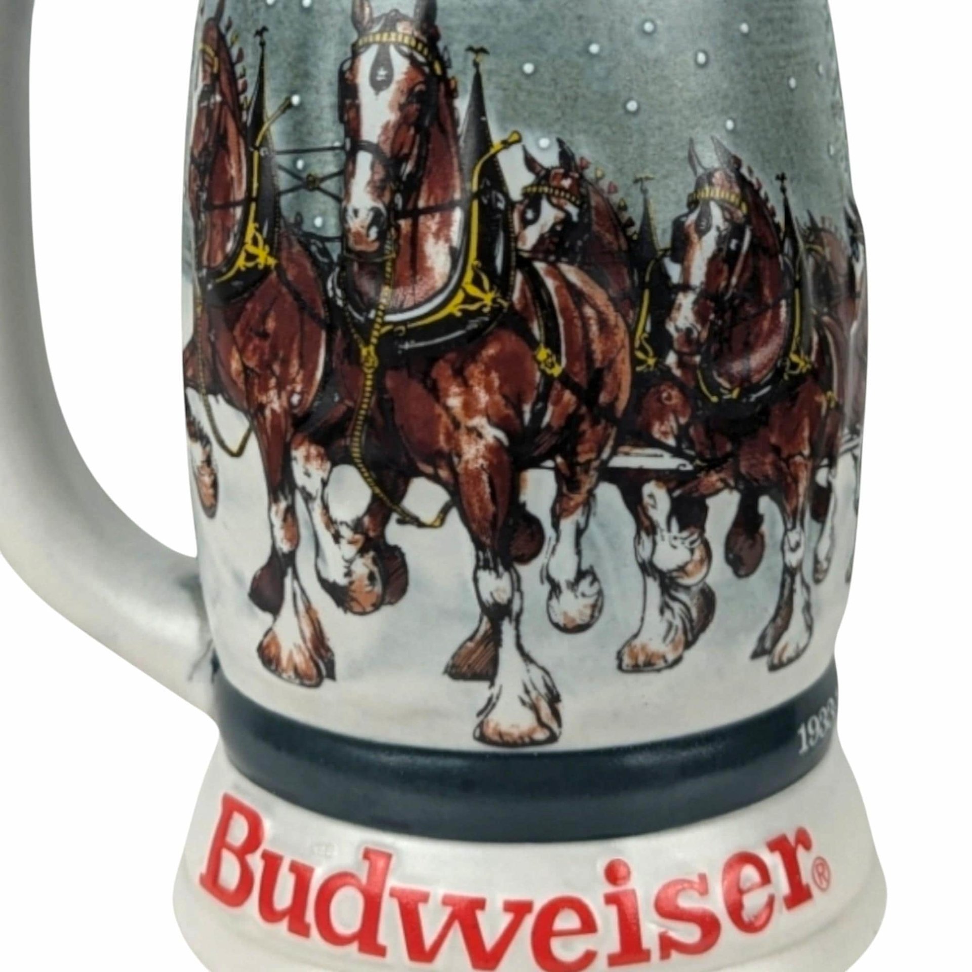 Vintage 1983 Budweiser Clydesdale 50th Anniversary Stein