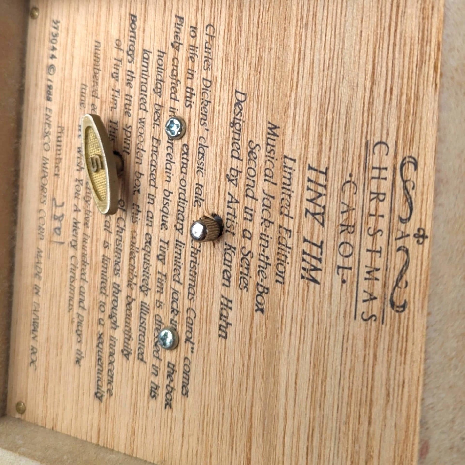 1988 Enesco Tiny Tim Music Box: Limited Edition