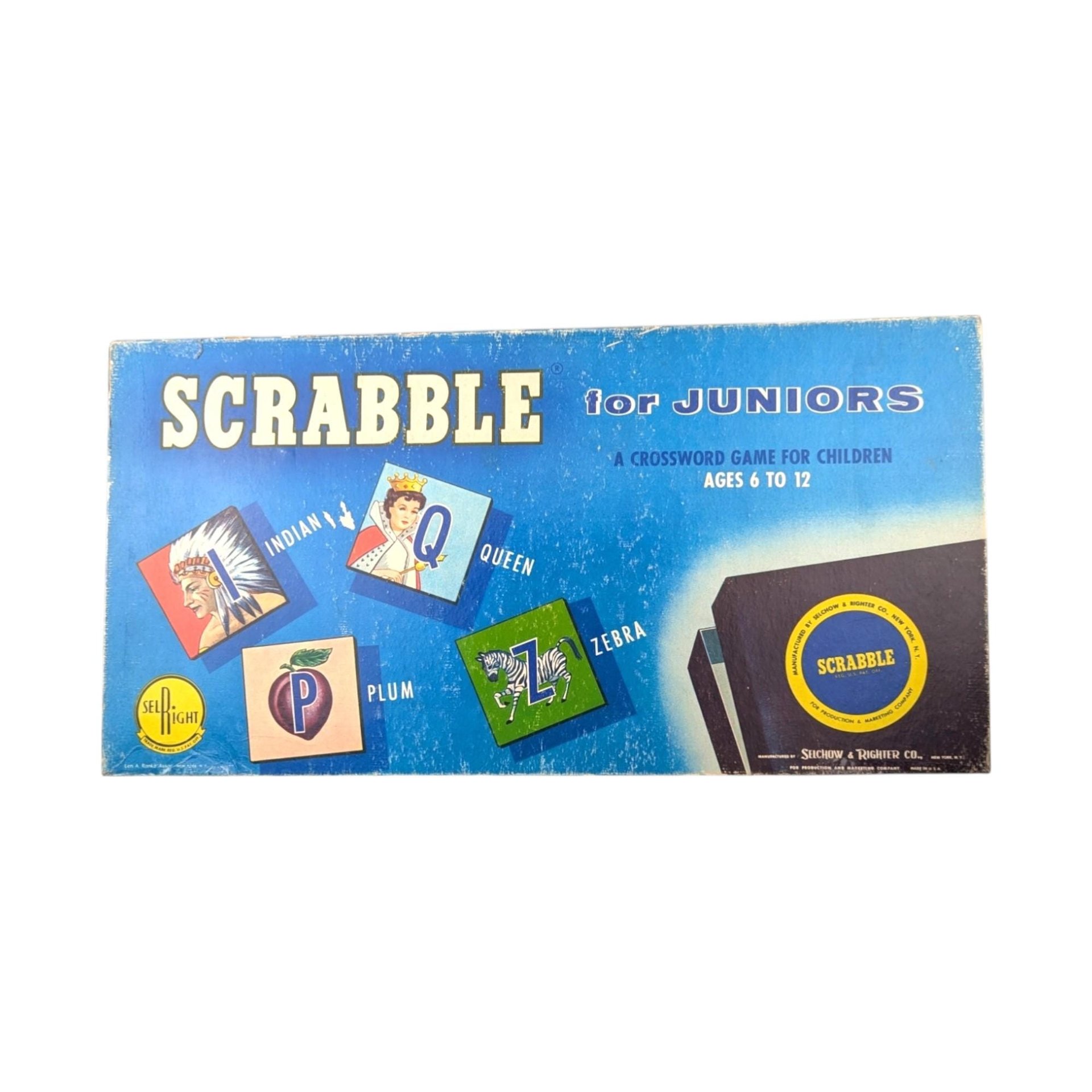 1958 Scrabble For Juniors Board Game