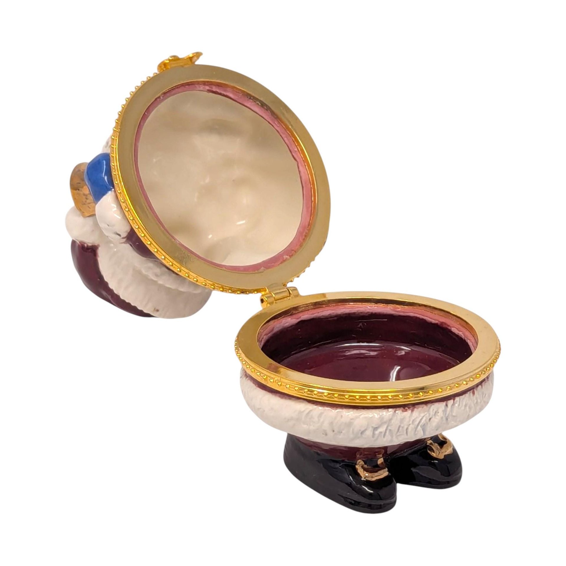 Vintage Ceramic Santa Trinket Box