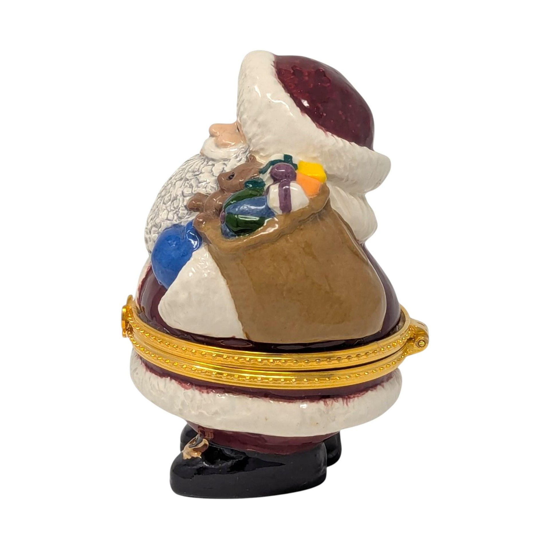 Vintage Ceramic Santa Trinket Box