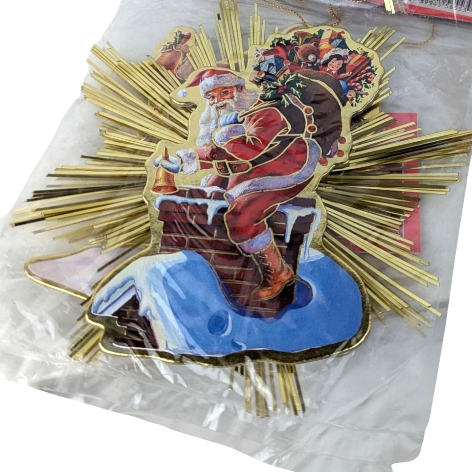 1991 Roman Inc Santa Starburst Ornament Set