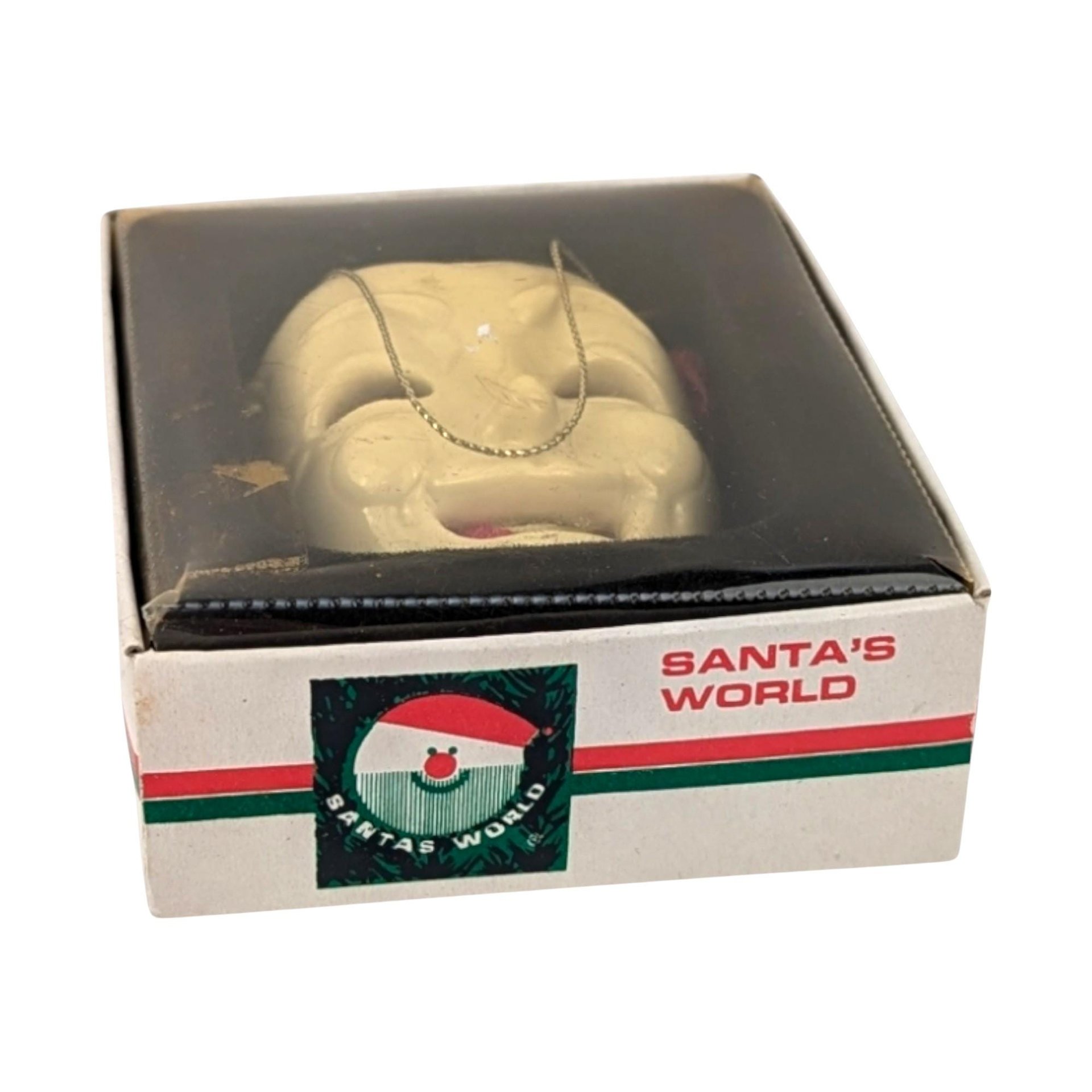 1984 Kurt Adler Santa's World Porcelain Mask Ornament