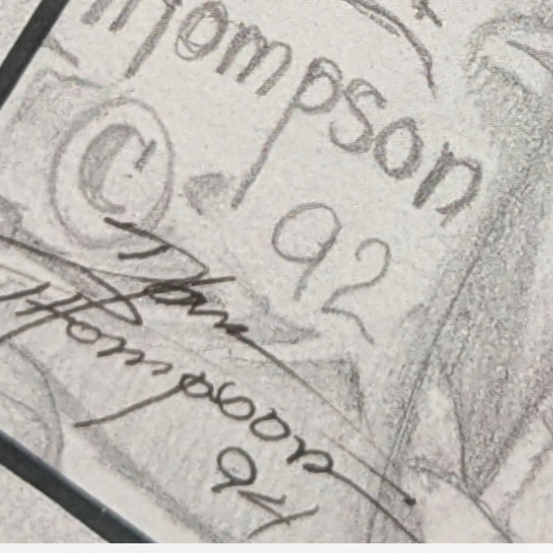 Vintage Dan Thompson Fantasy Dragon & Castle Signed Print