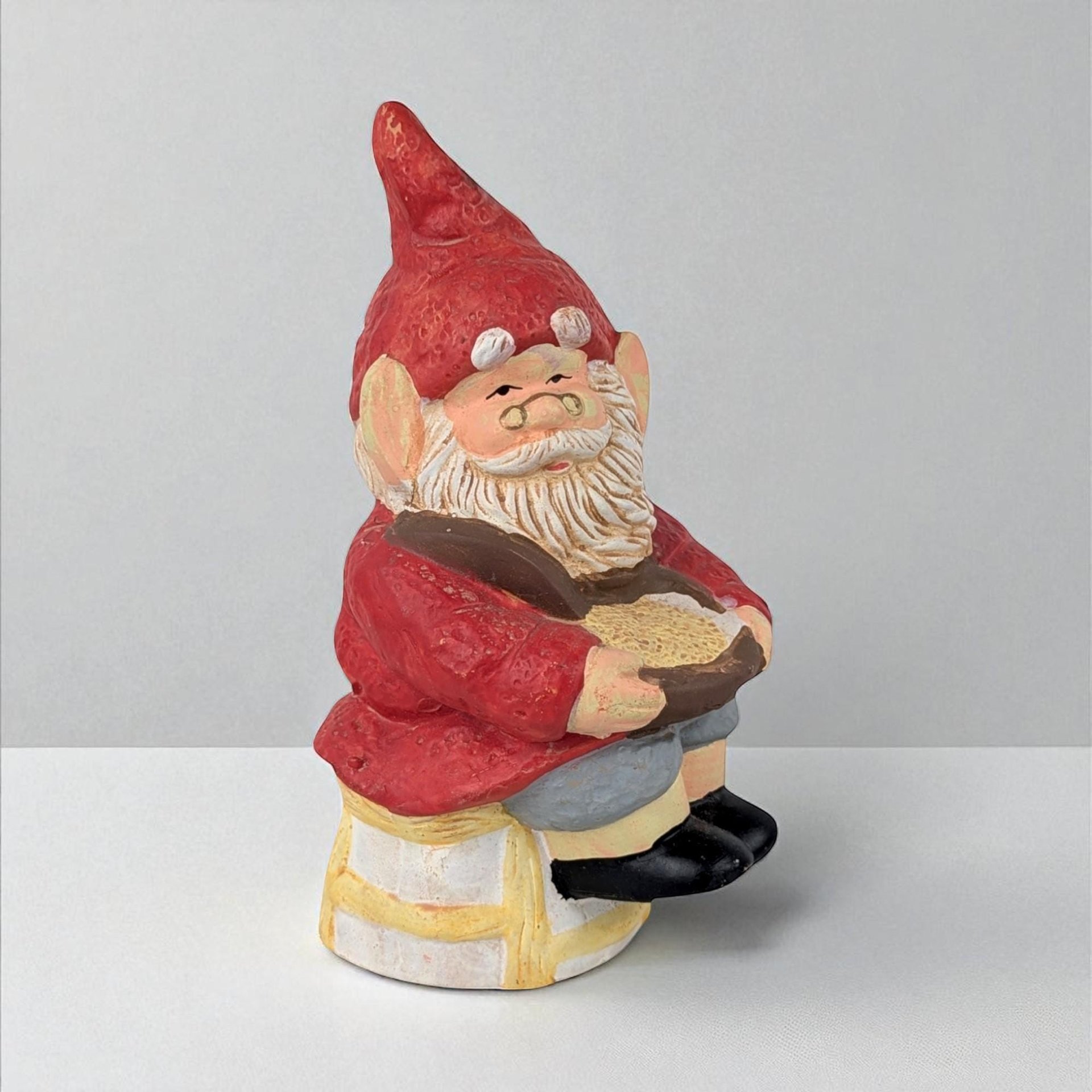 Vintage Hand Painted Ceramic Gnome Figurine