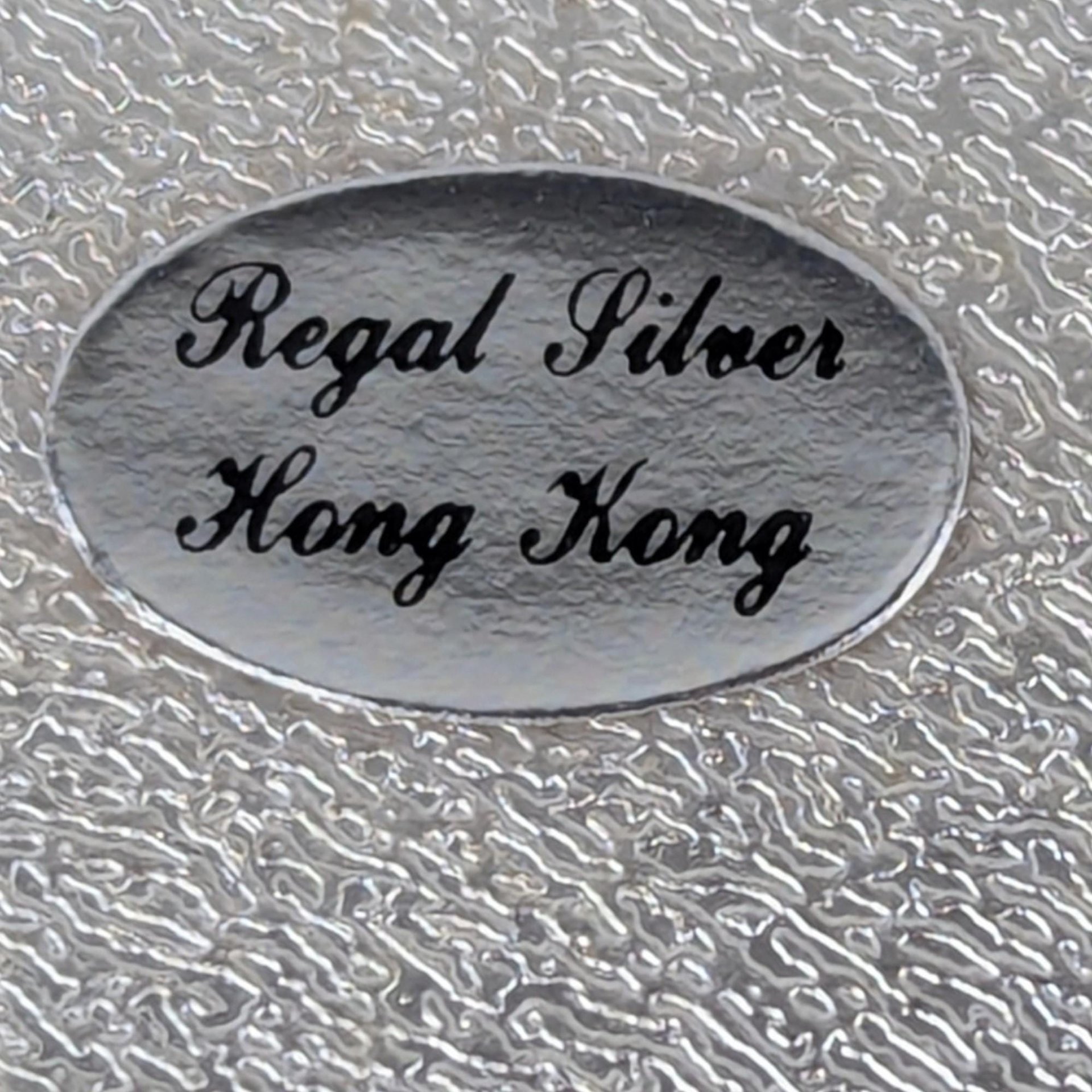 Vintage Regal Silver Metal Poinsettia Trivet