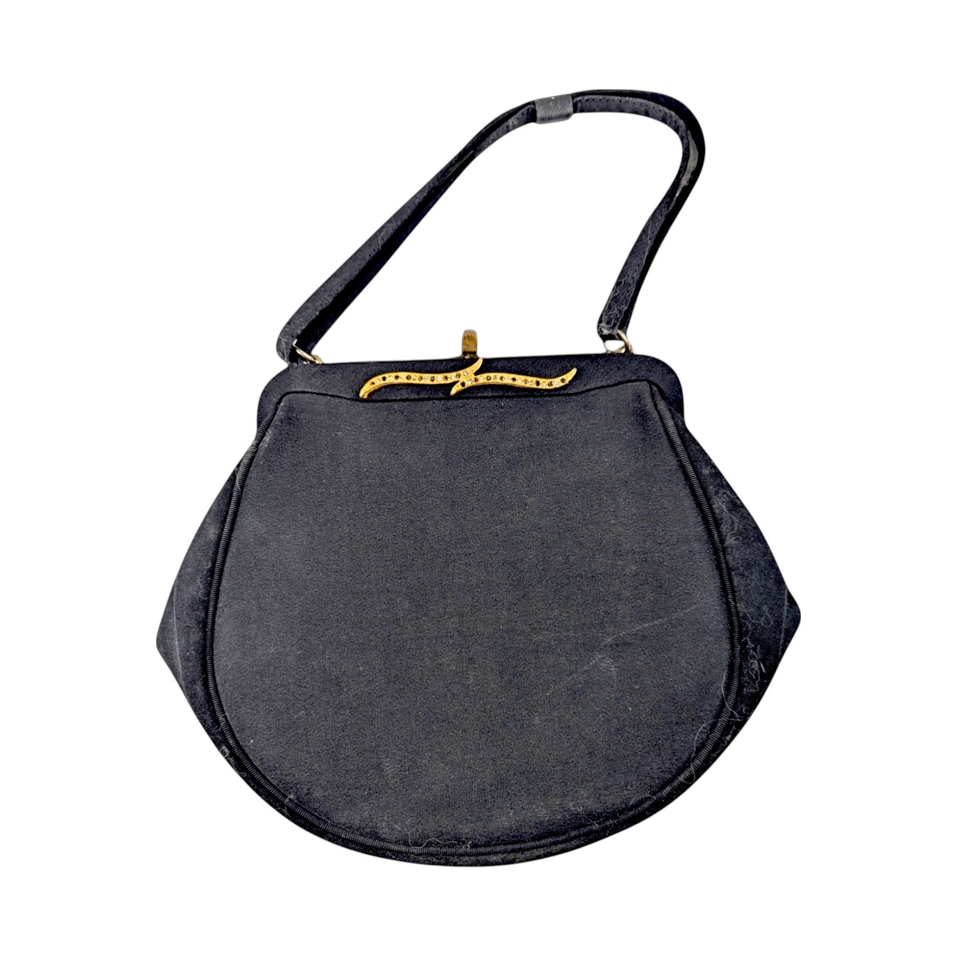 Vintage 1950s After Five Black Evening Bag