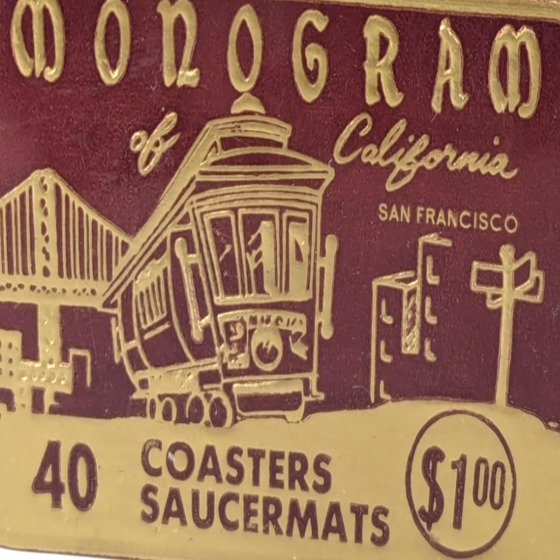 Vintage Monogram Welcome to Our House Coaster Set