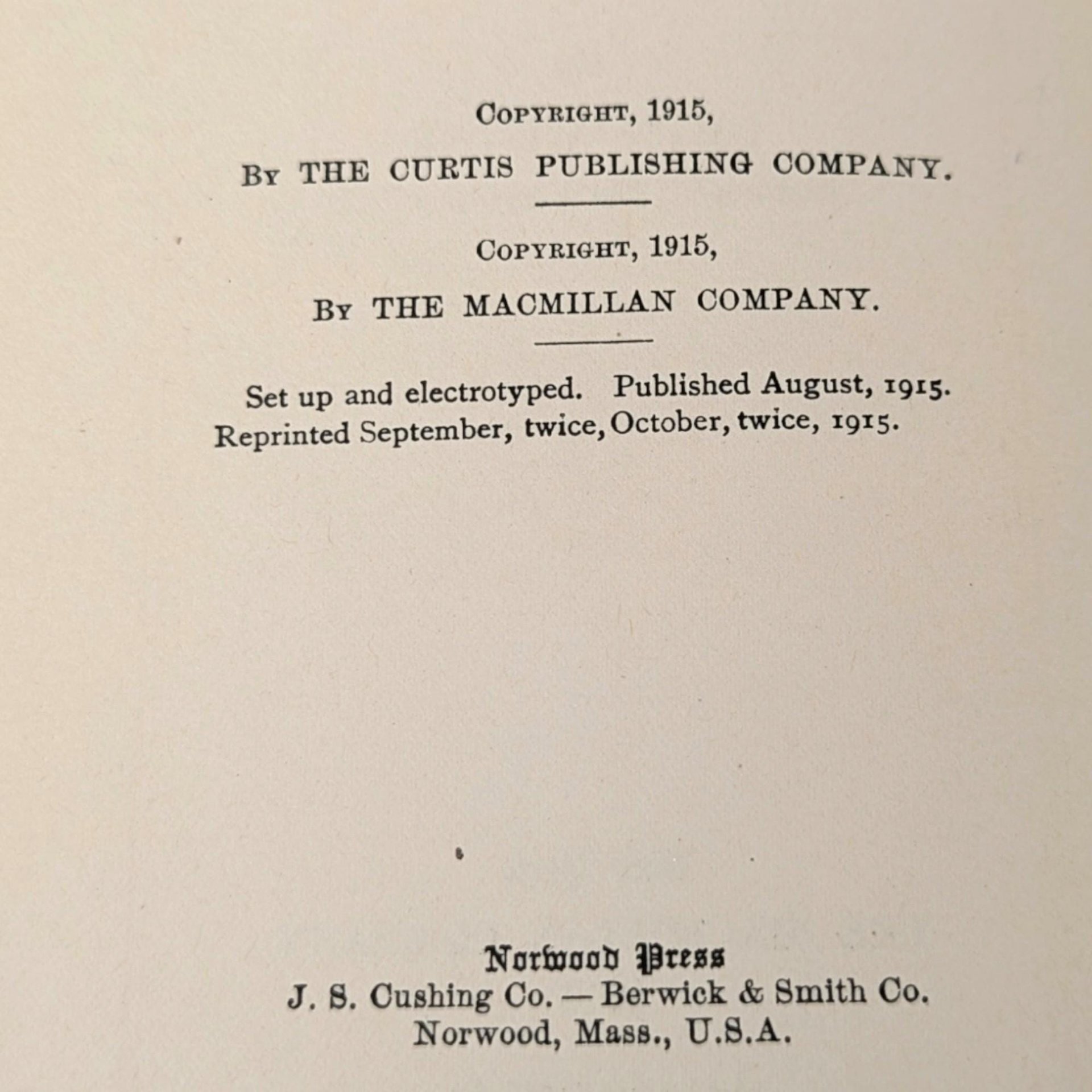 1915 The Pentecost of Calamity by Owen Wister
