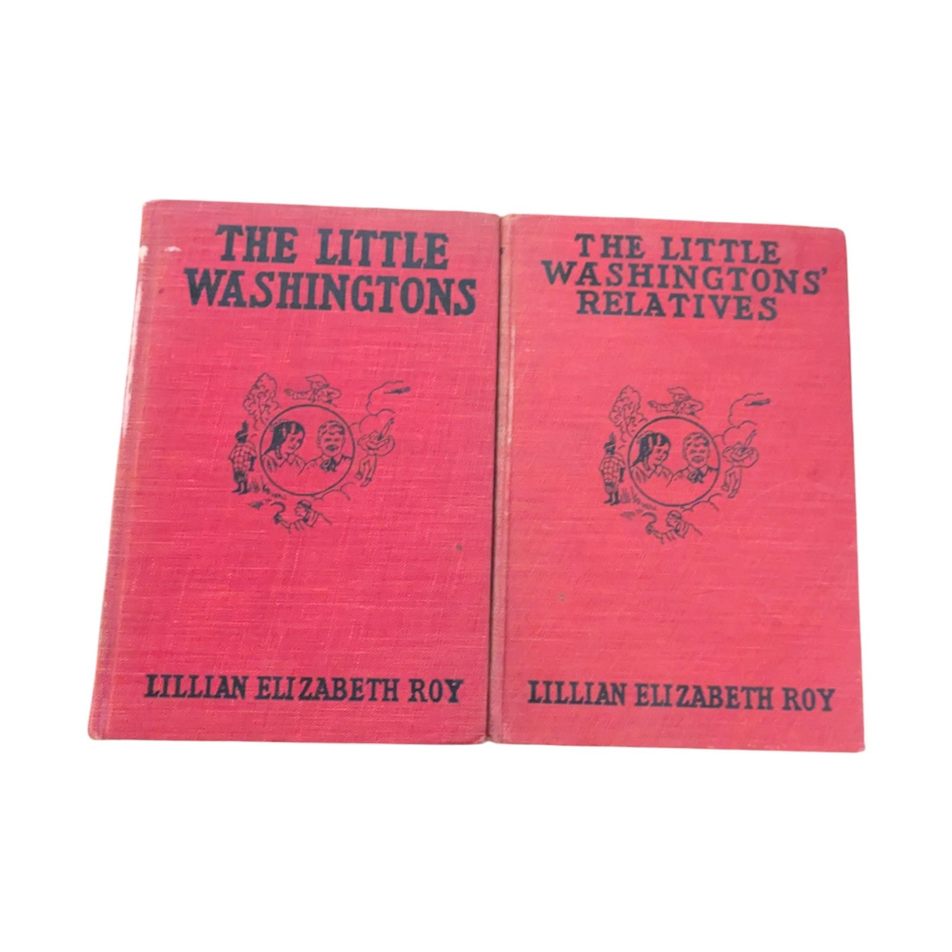 1918 Antique Children's Book Set: The Little Washingtons by Lillian Elizabeth Roy