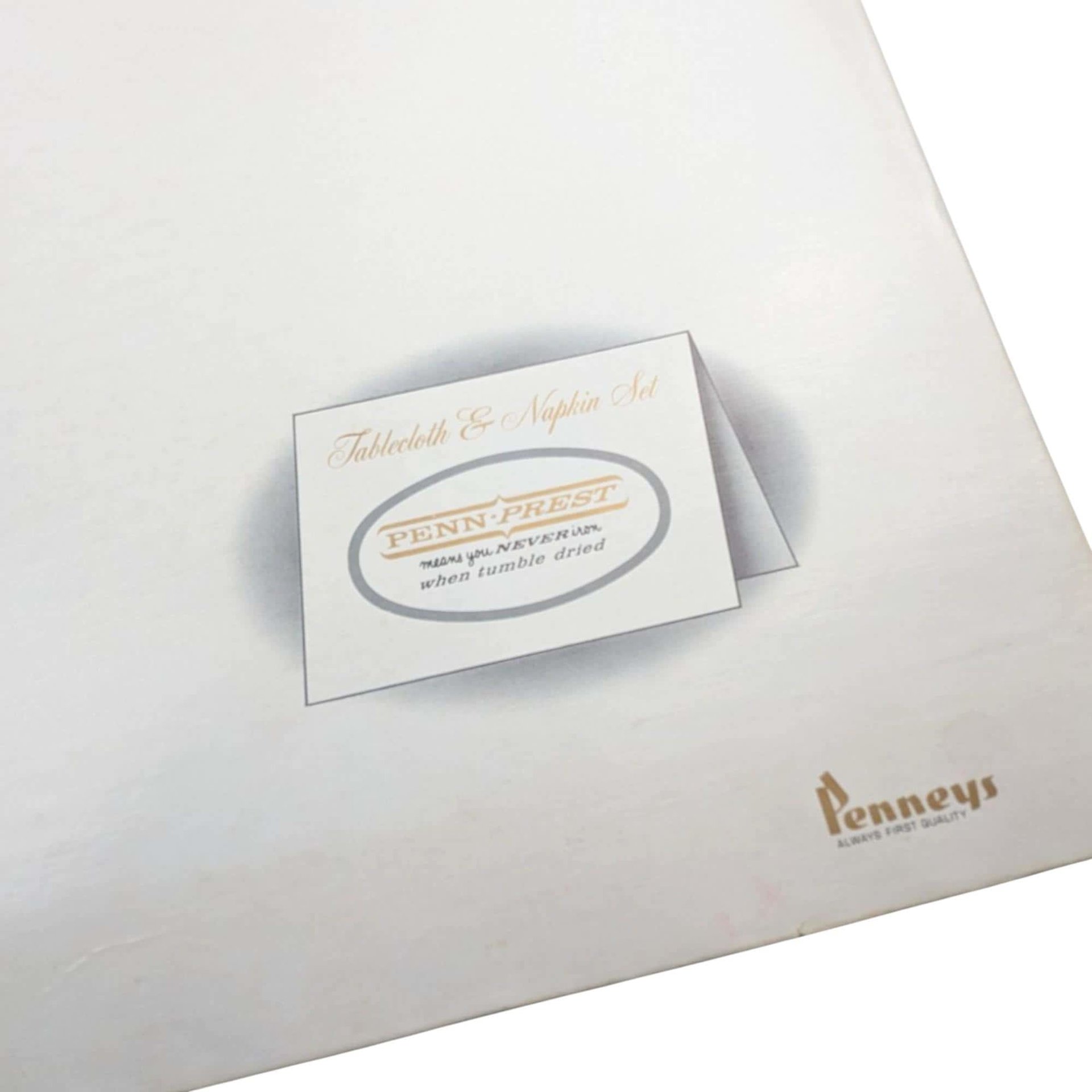 Vintage Penneys Penn-Prest Sealed Tablecloth & Napkin Set