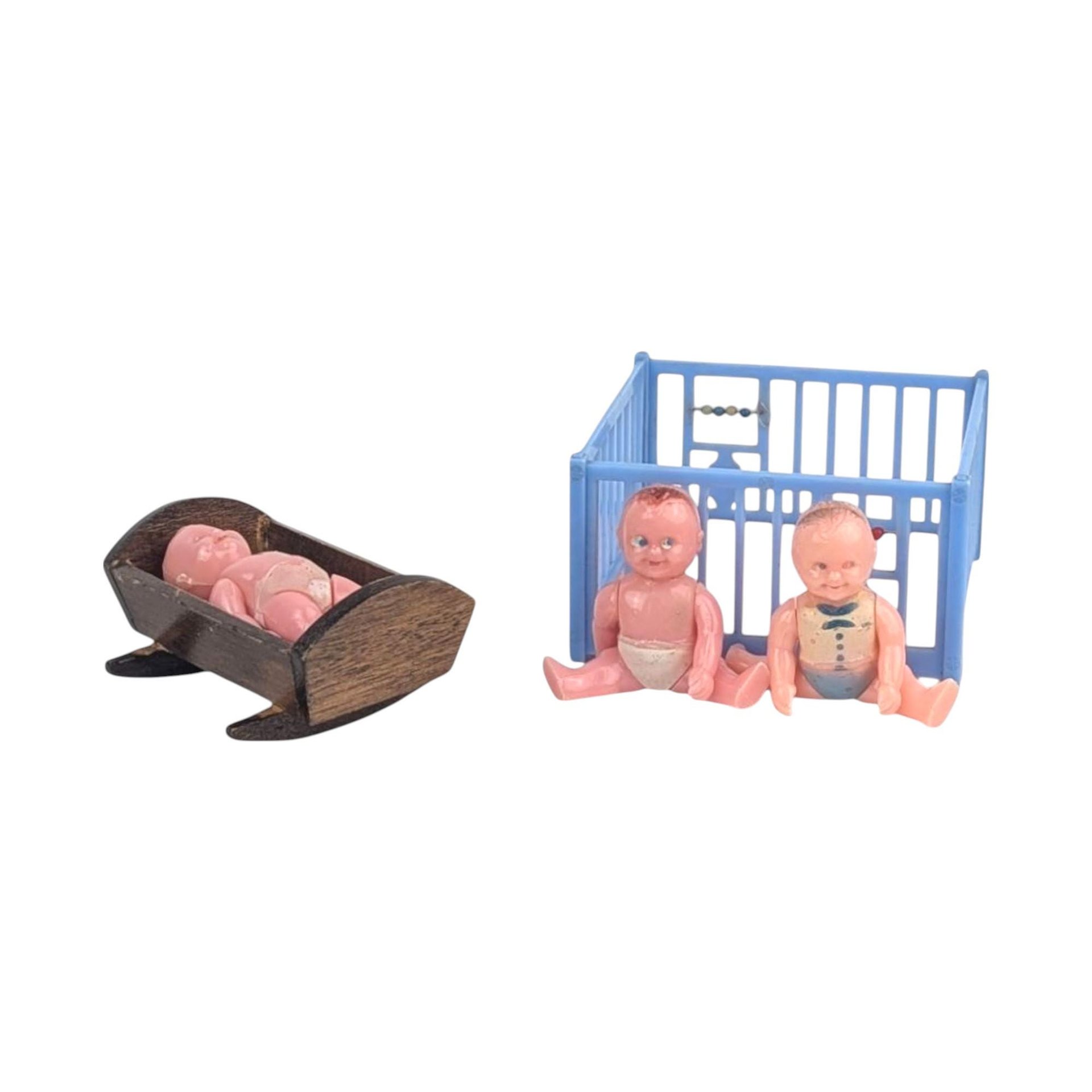 Vintage 5-Piece Dollhouse Nursery Set