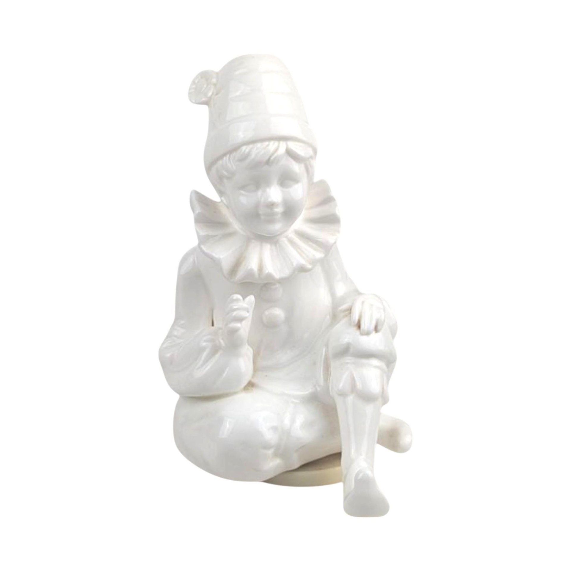 Vintage Hand-Painted Ceramic Musical Clown