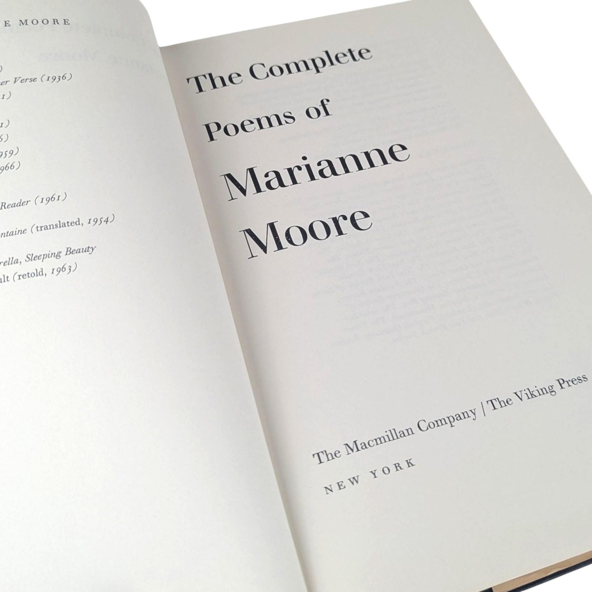 1967 The Complete Poems of Marianne Moore Hardcover