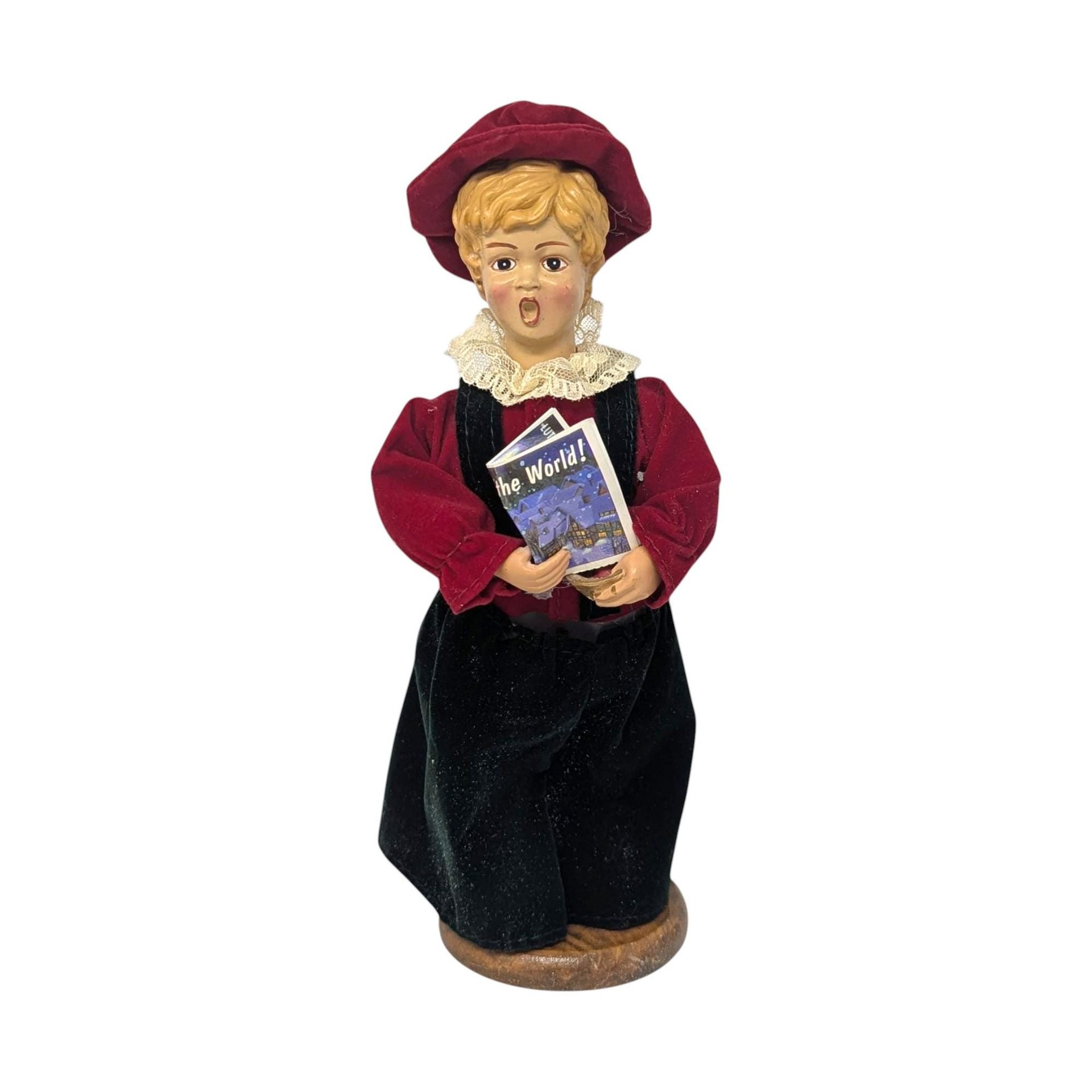 Vintage Christmas Caroler Figurine Pair
