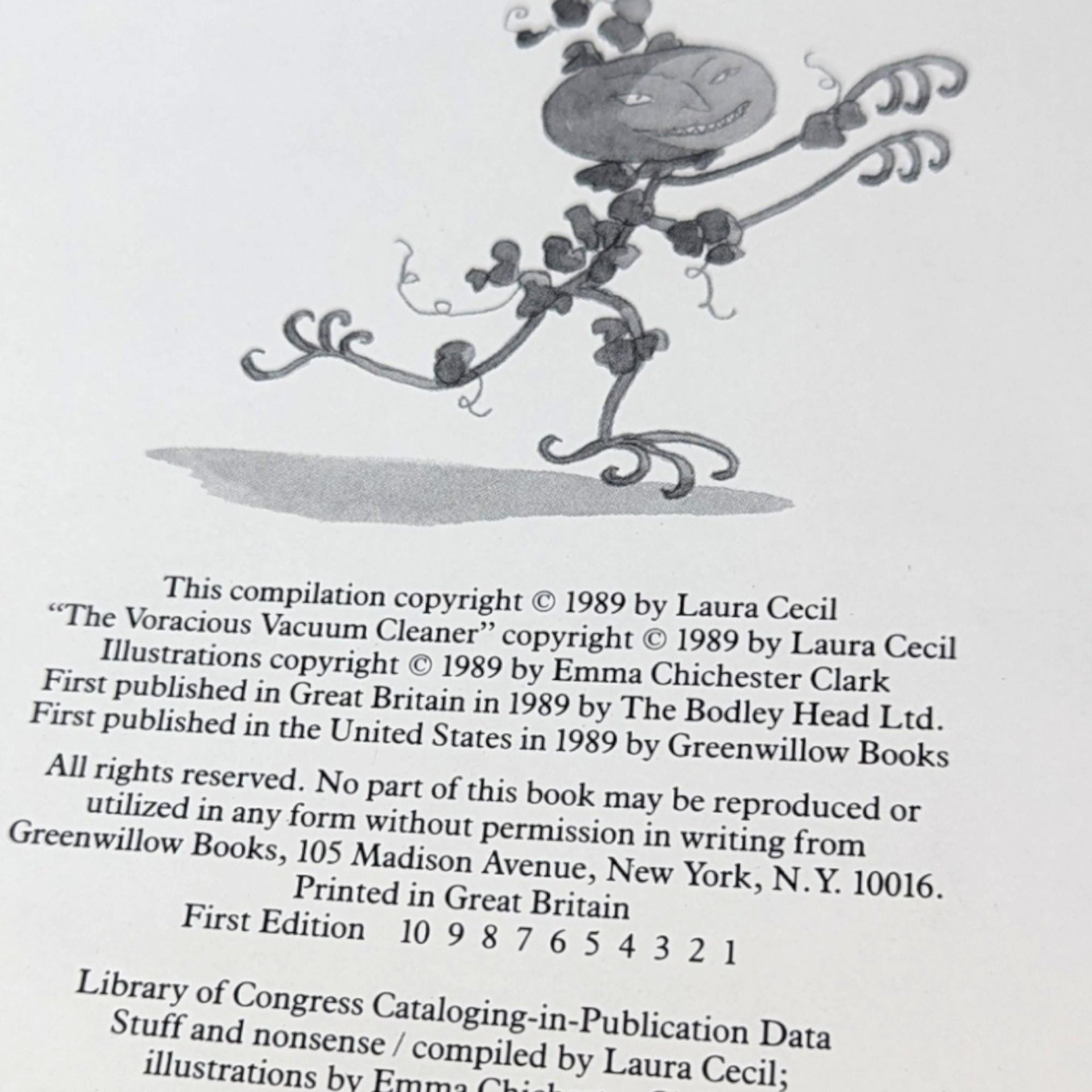 1989 Stuff and Nonsense Laura Cecil Hardcover