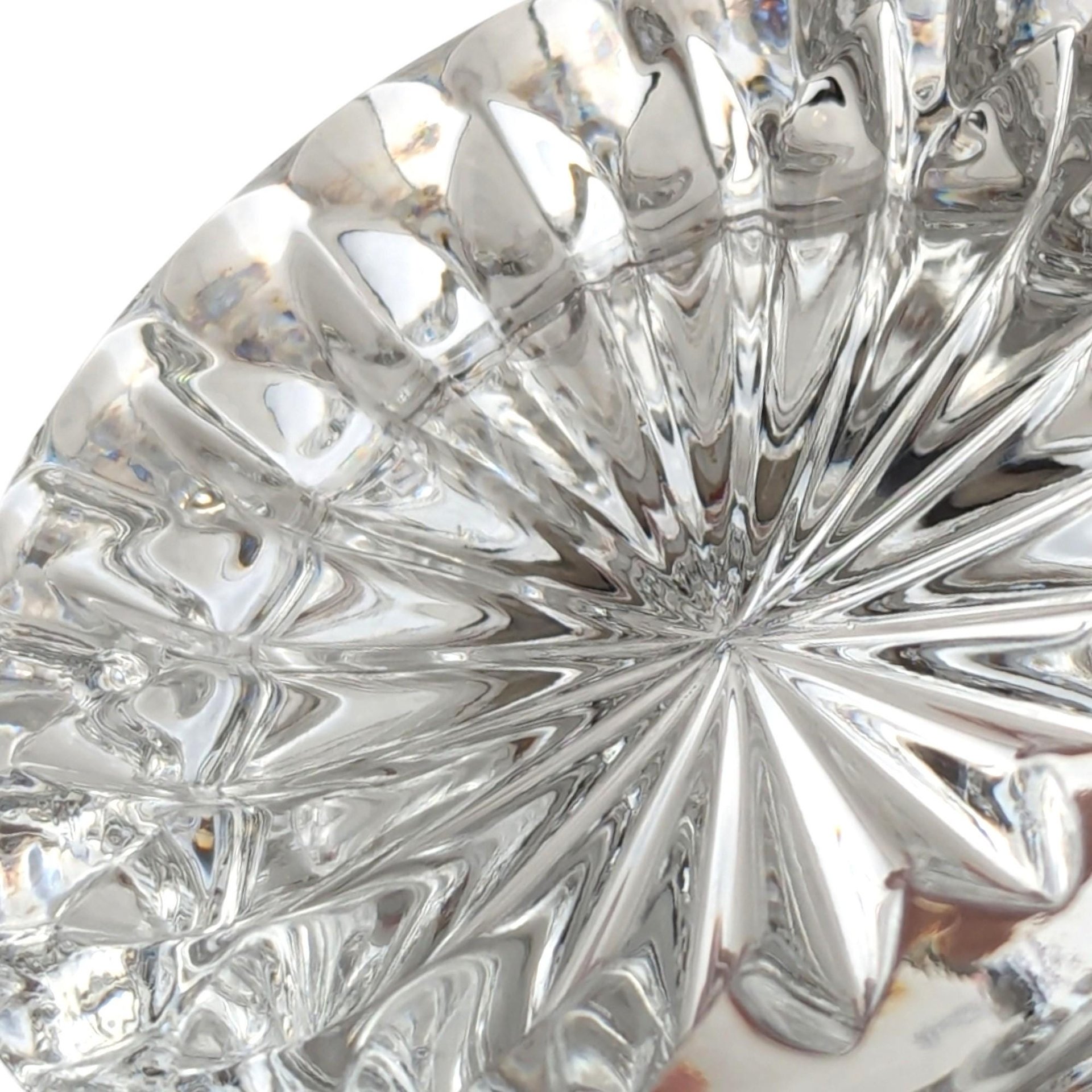 Vintage Crystal Clear Glass Covered Candy Dish