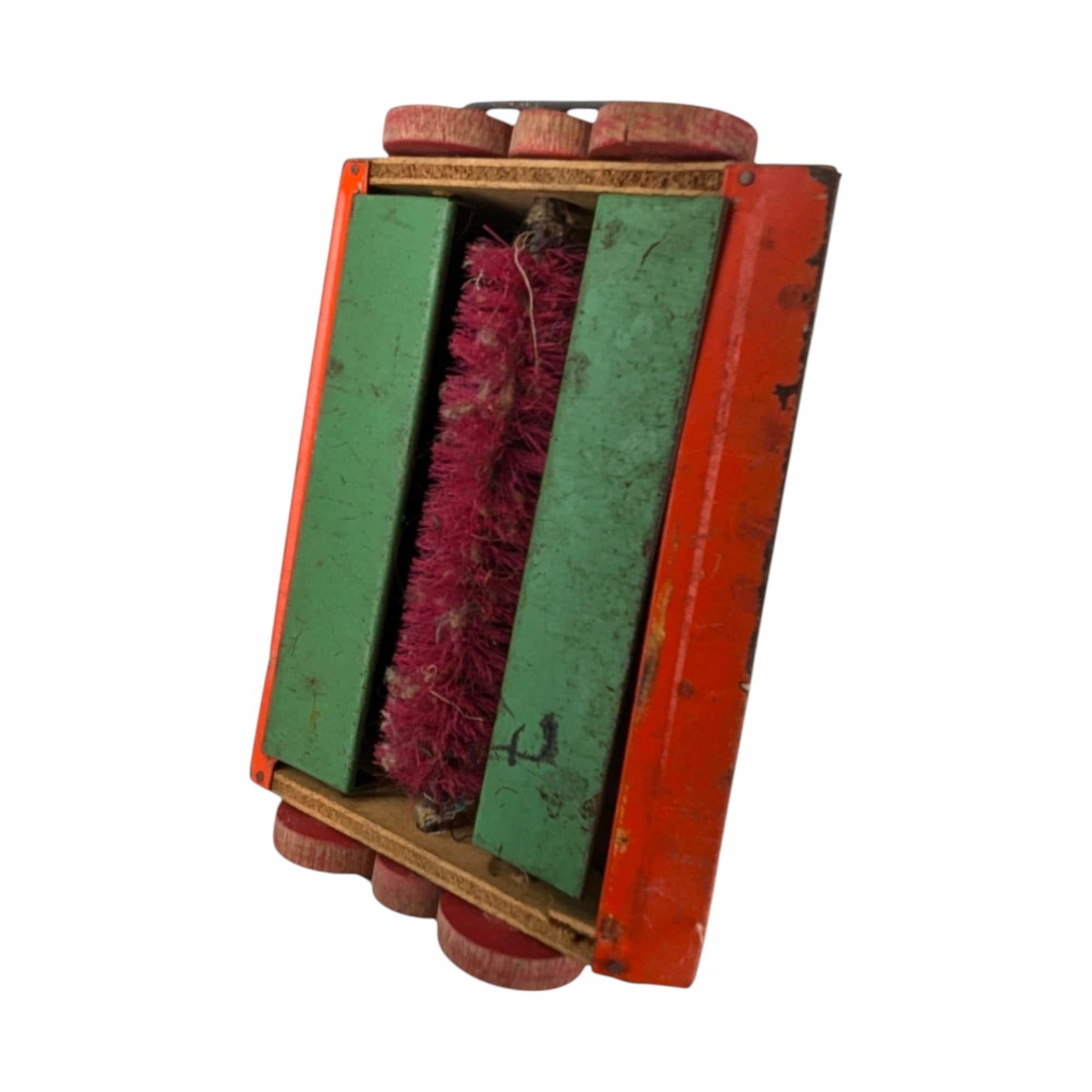 Vintage 1950s Susy Goose Mother Goose Tin Carpet Sweeper