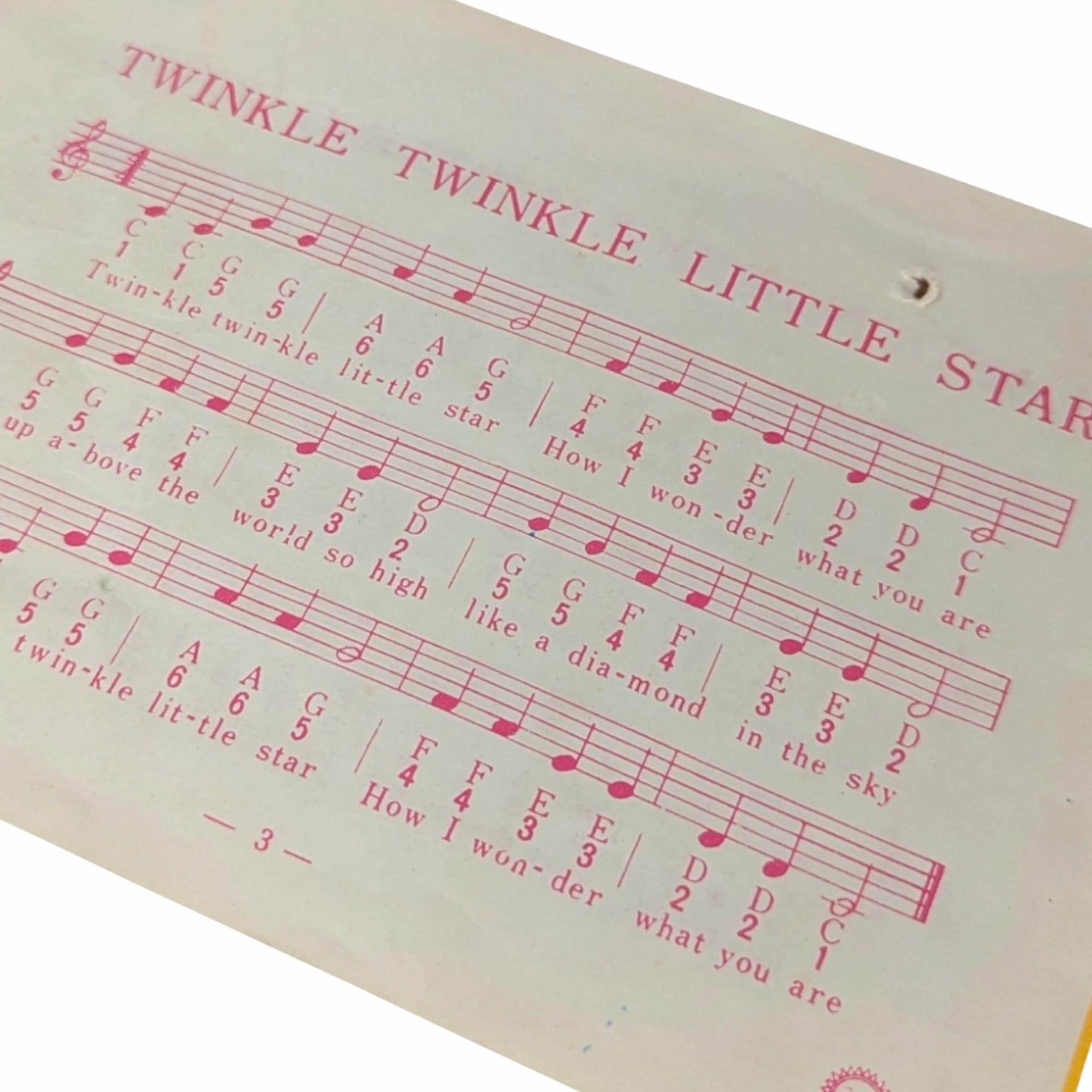 1960s Taiyo Melody Xylophone with Music Sheet