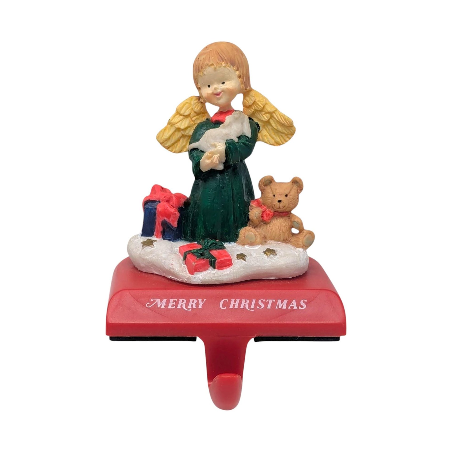 1997 Santa's Workbench Angel Stocking Holder