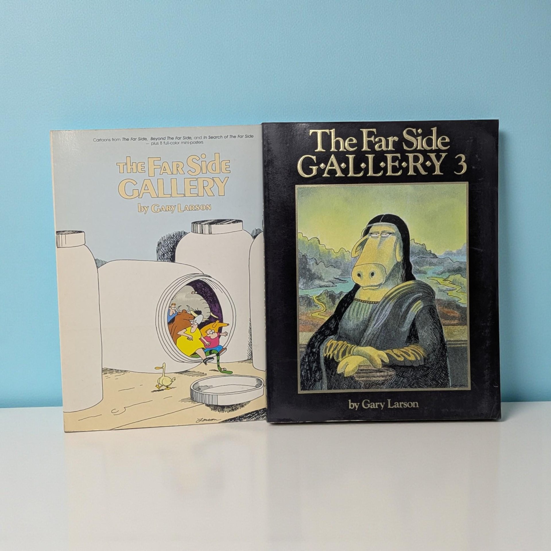 Vintage "The Far Side Gallery" Softcover Book Pair by Gary Larson