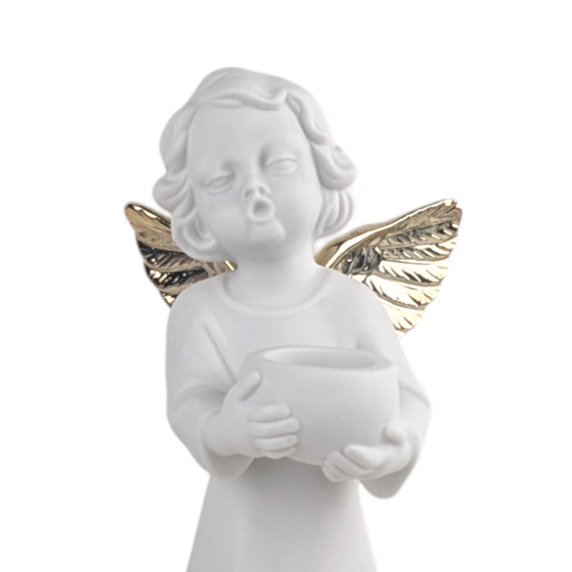 Vintage Dept. 56 Winter Silhouette Choir Angel Candle Holder