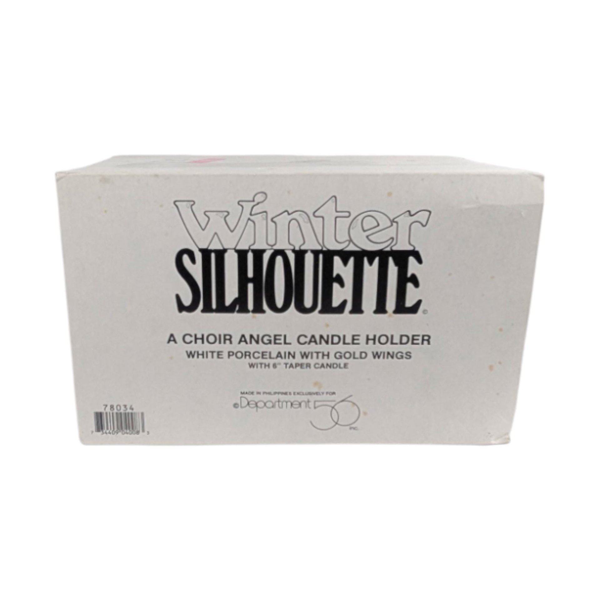 Vintage Dept. 56 Winter Silhouette Choir Angel Candle Holder