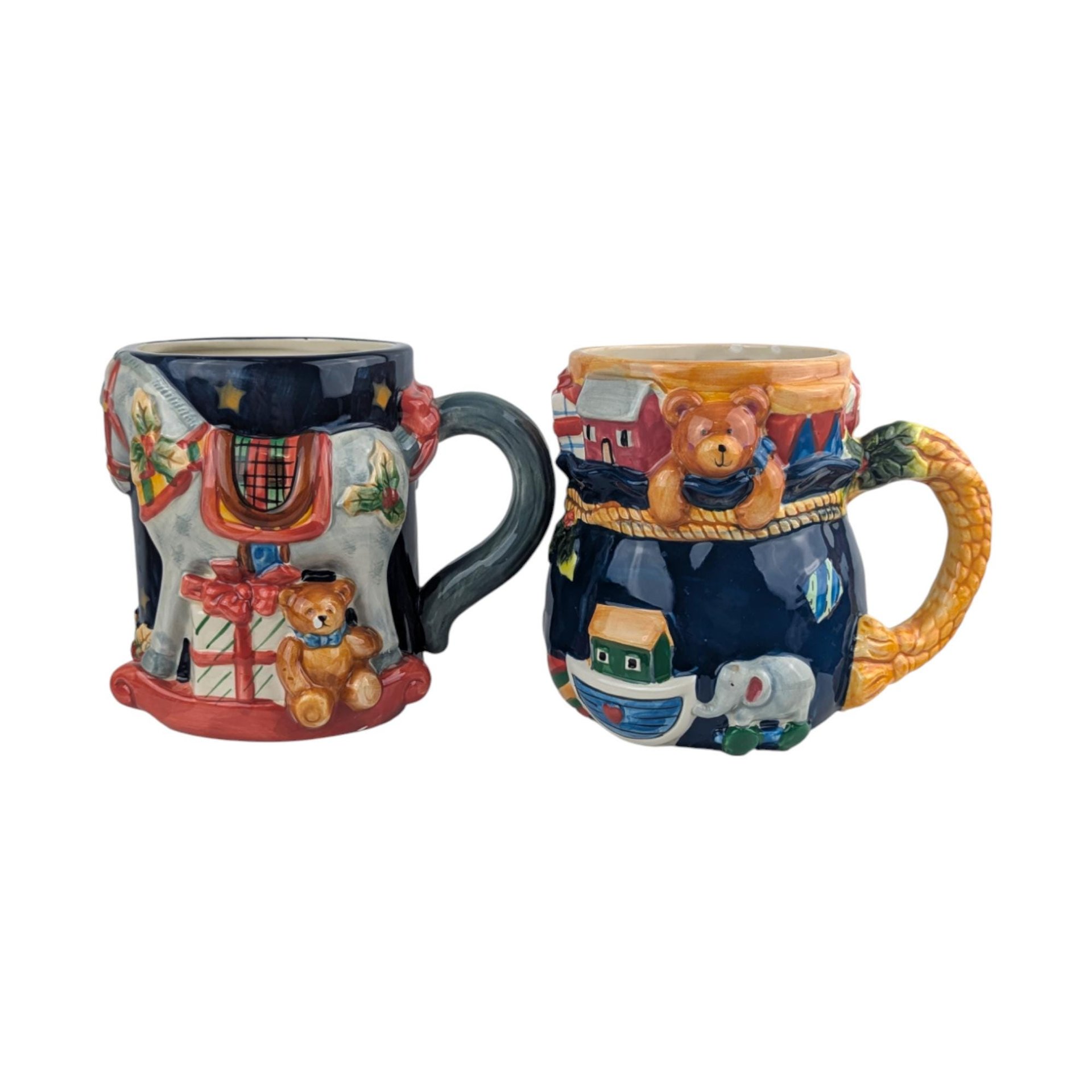 Vintage Certified International Susan Winget Christmas Mugs