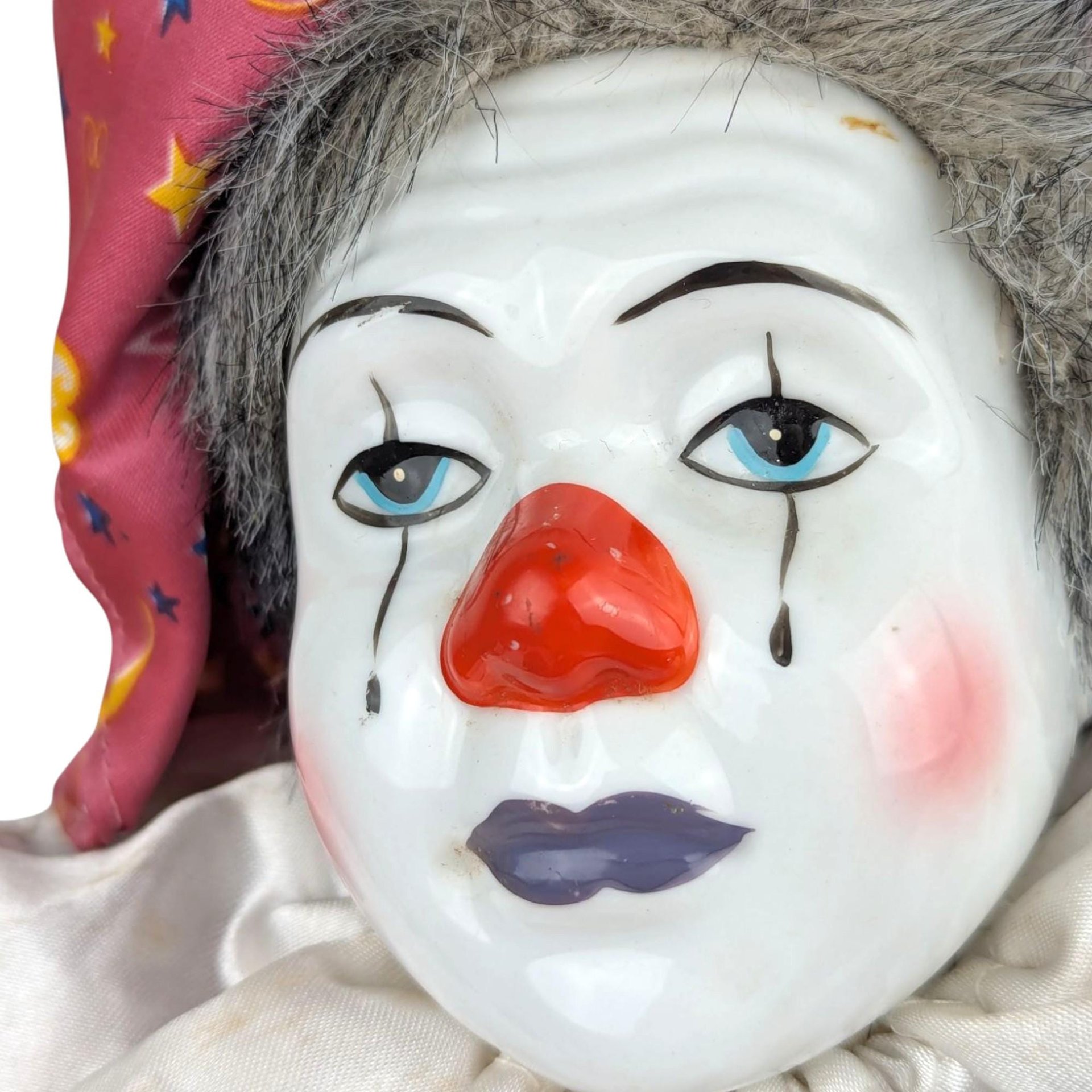 Vintage Celestial Sun and Moon Porcelain Clown