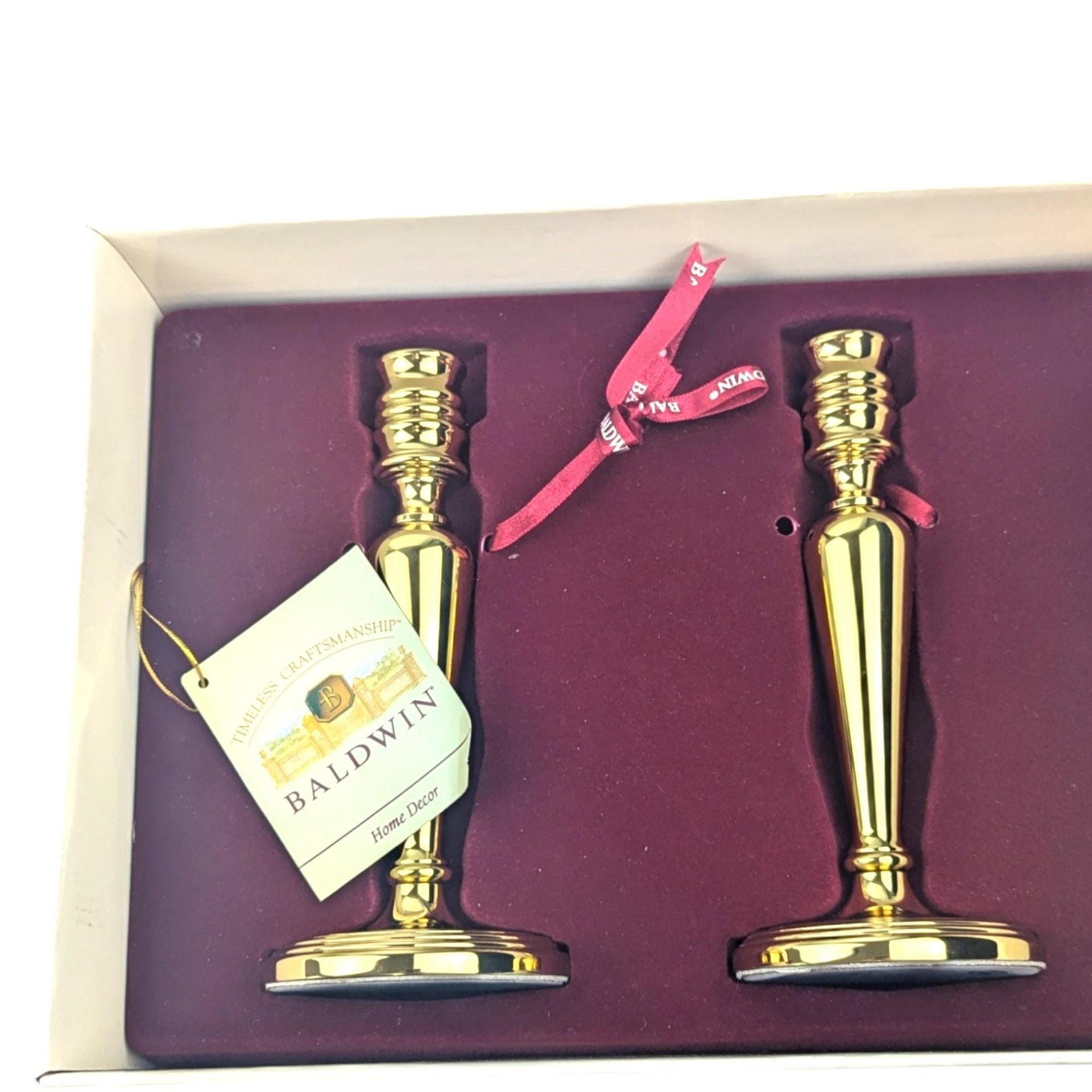 Vintage Baldwin Brass Candlestick Holders Pair