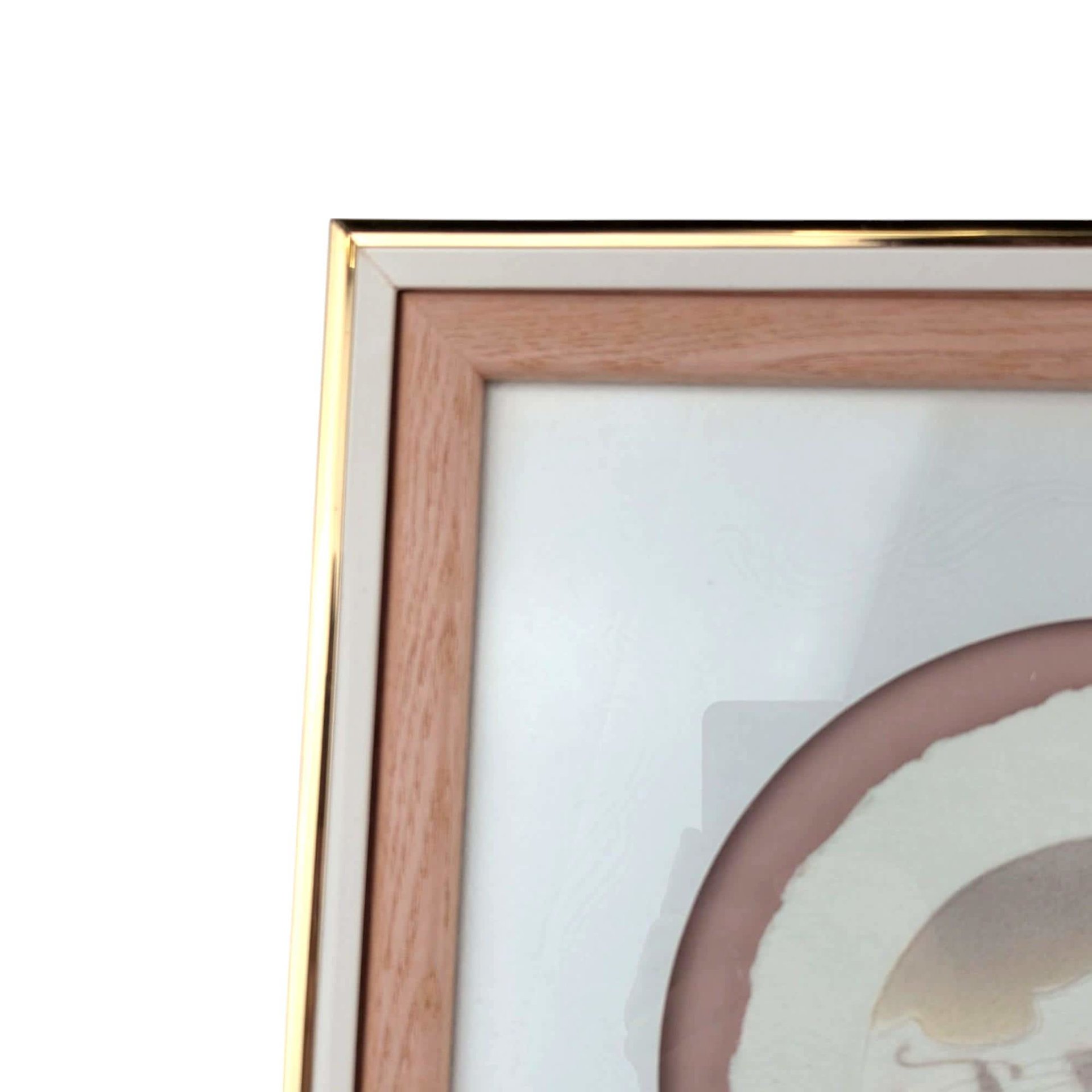 Vintage Wess 'Violin with Rose' Airbrushed Paper Art